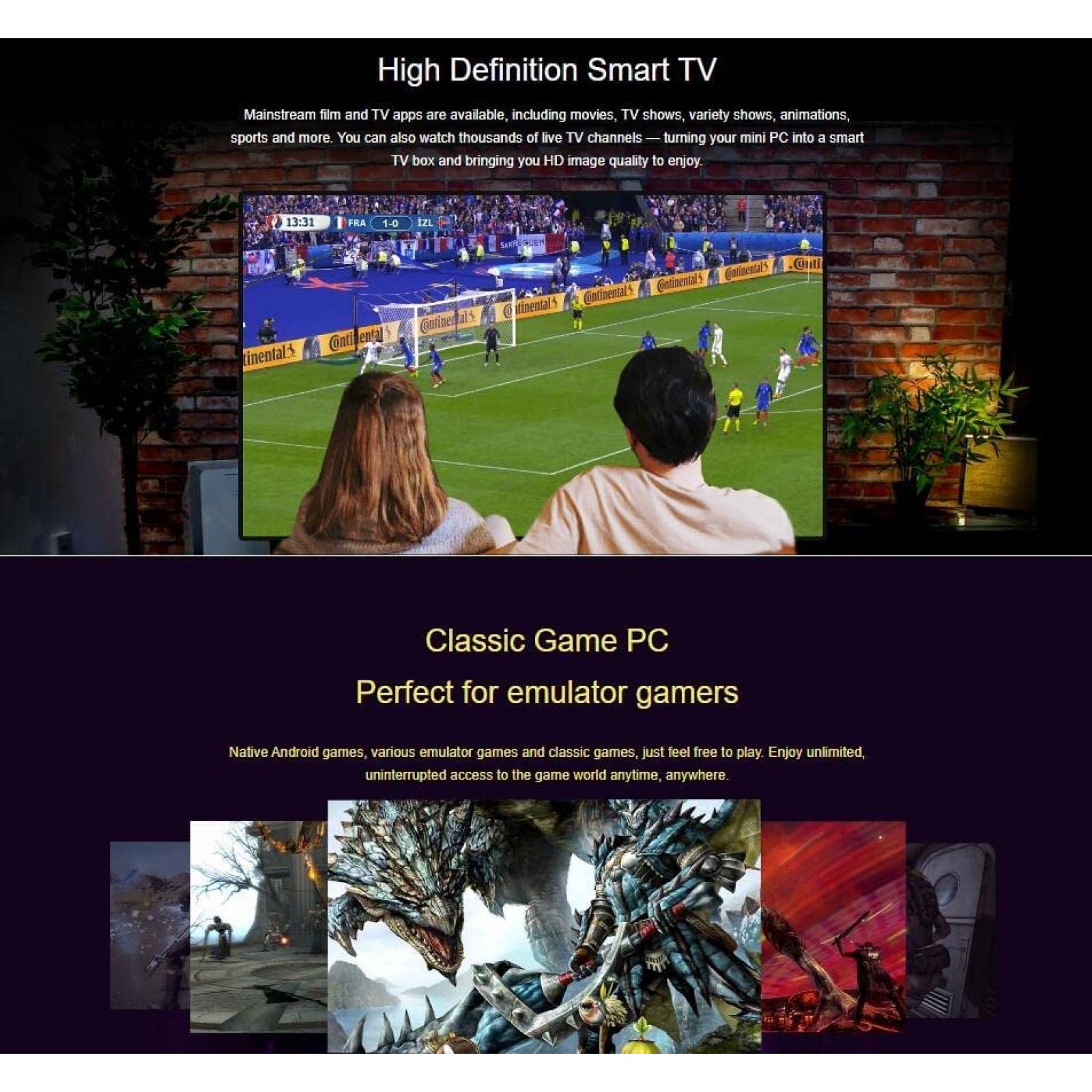 Mini PC FIREFLY Portable 4GB 32 GB eMMc Ubuntu -Negro