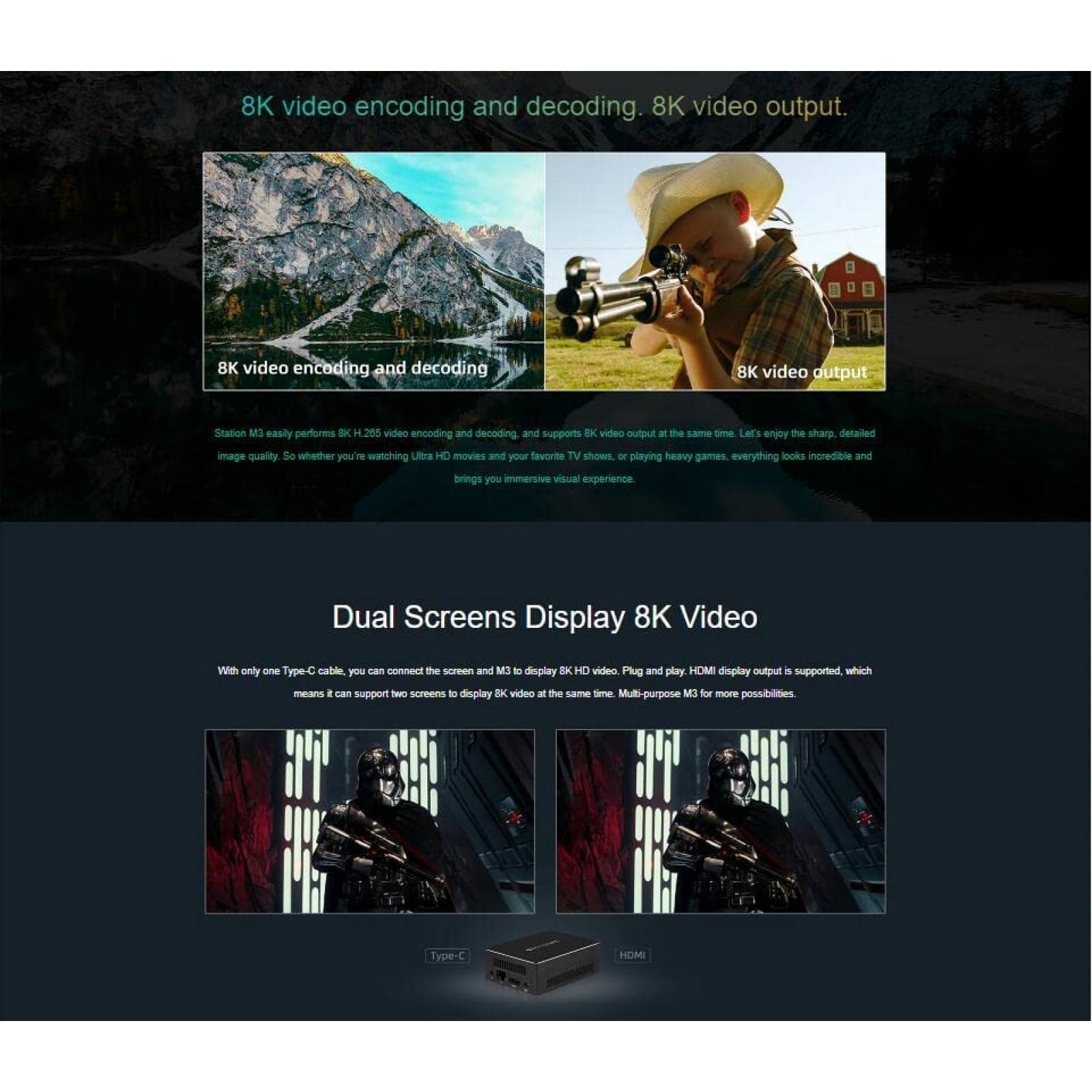 Mini PC FIREFLY Portable 4GB 32 GB eMMc Ubuntu -Negro