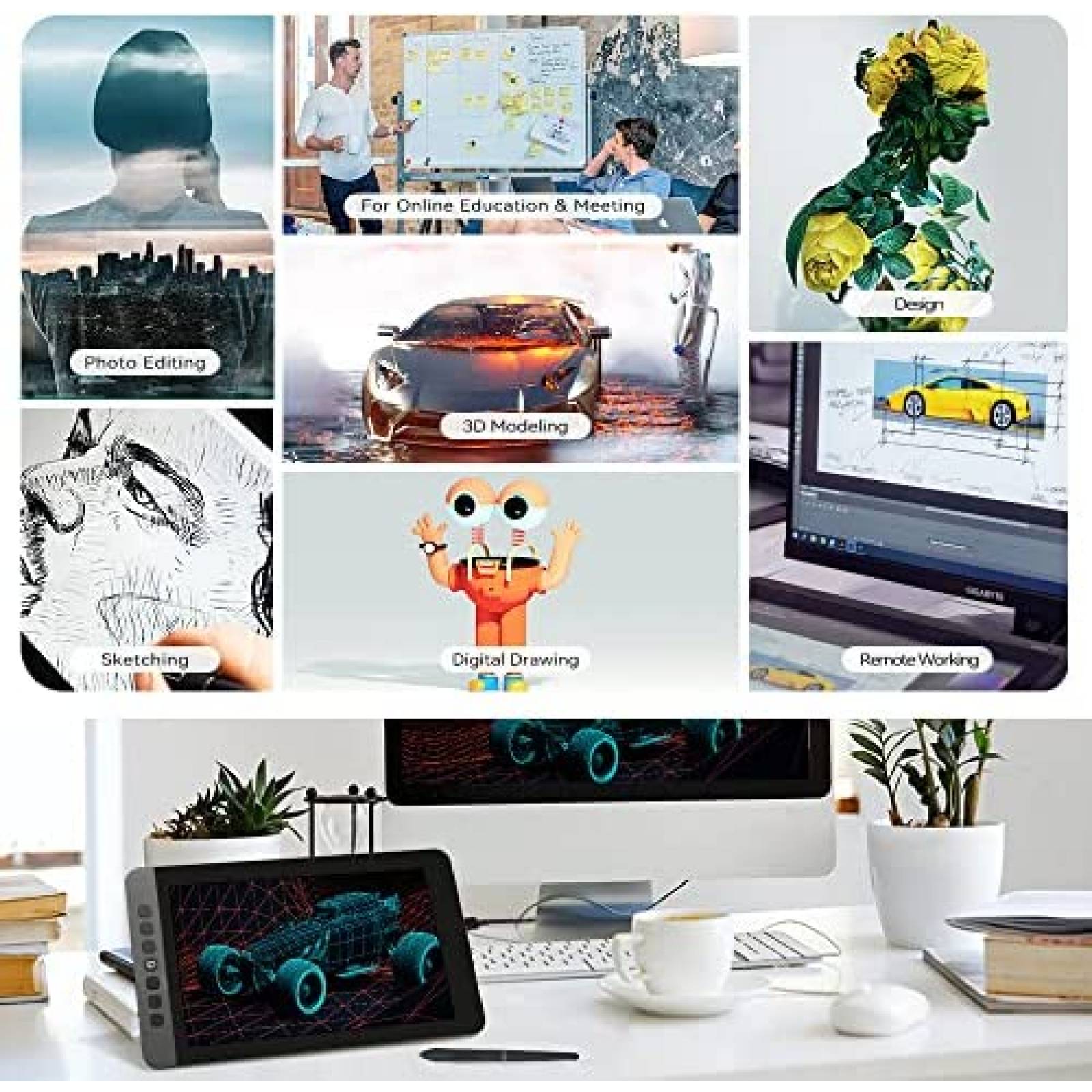 Tableta Grafica con Pantalla Parblo Coast 10 11.6" FHD 8192