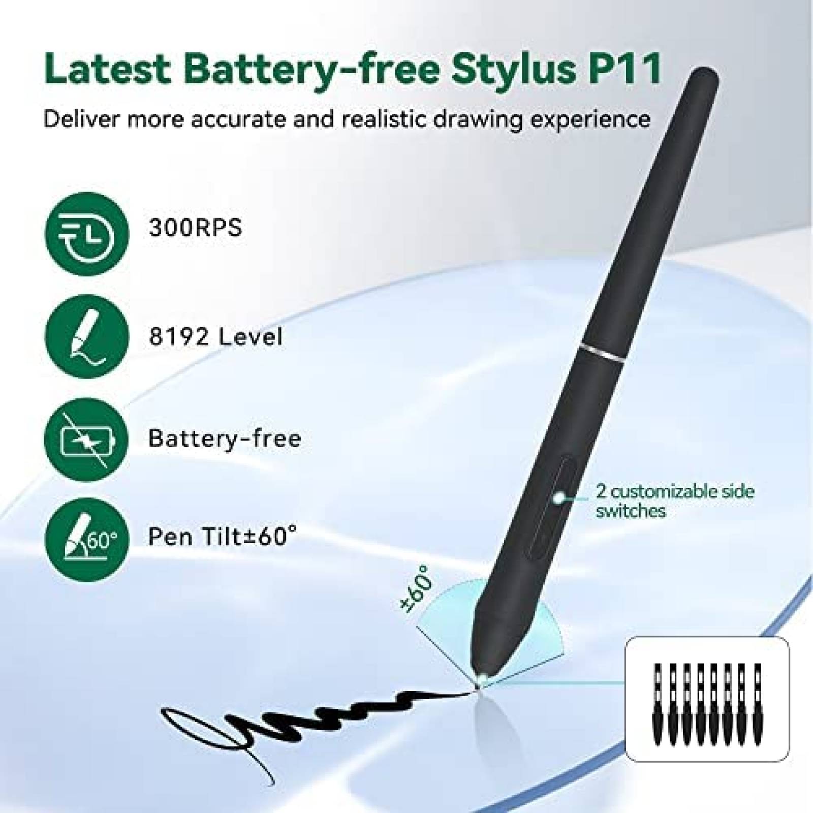 Tableta Grafica con Pantalla Parblo Coast 10 11.6" FHD 8192