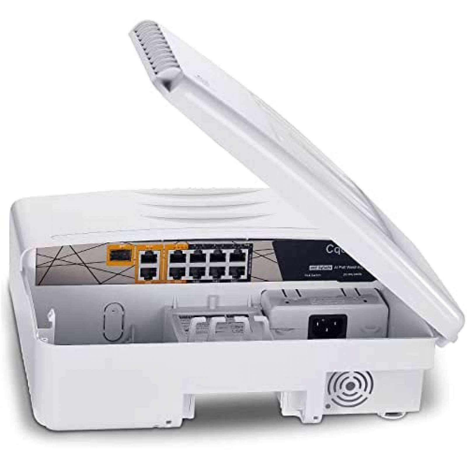 Switch Cqenpr Exterior 8 Puertos Poe+2G Uplink+1SFP Slot,