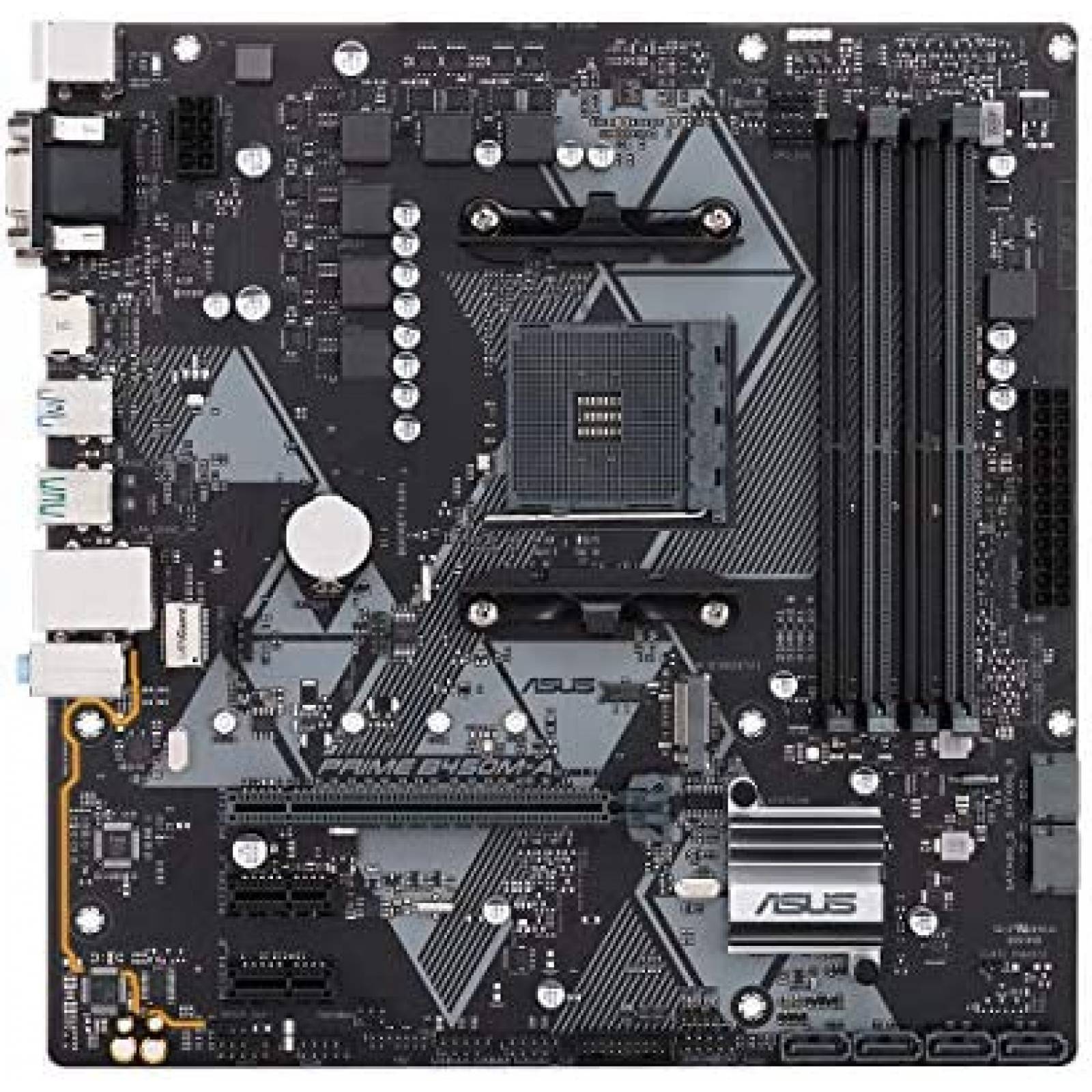 Tarjeta Madre Asus Prime AMD B450M-A Micro ATX -Negro