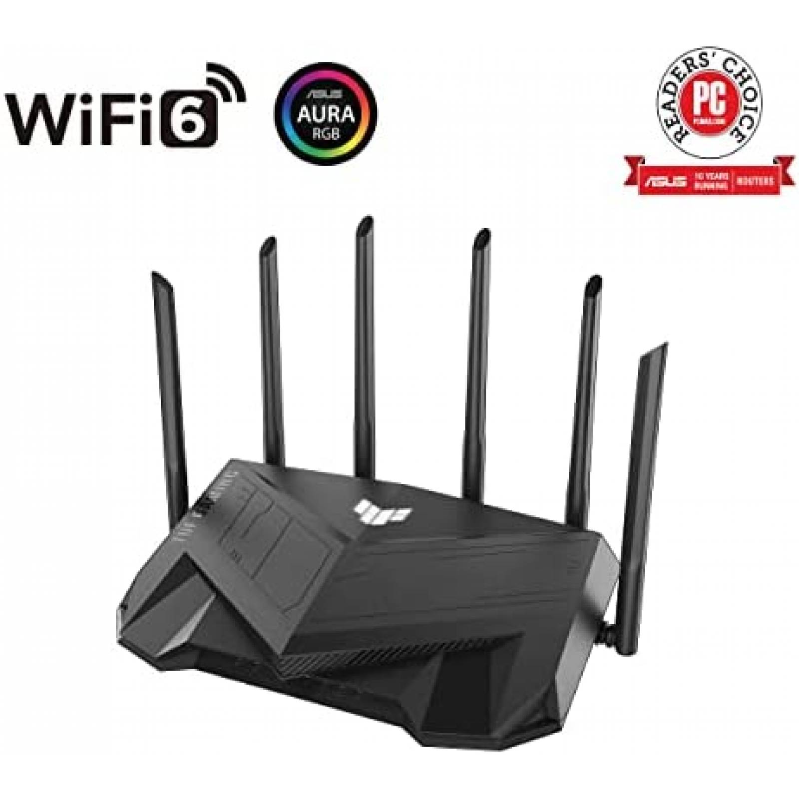 Router Asus TUF-AX5400 Gaming Dual-band WiFi 6 -Negro