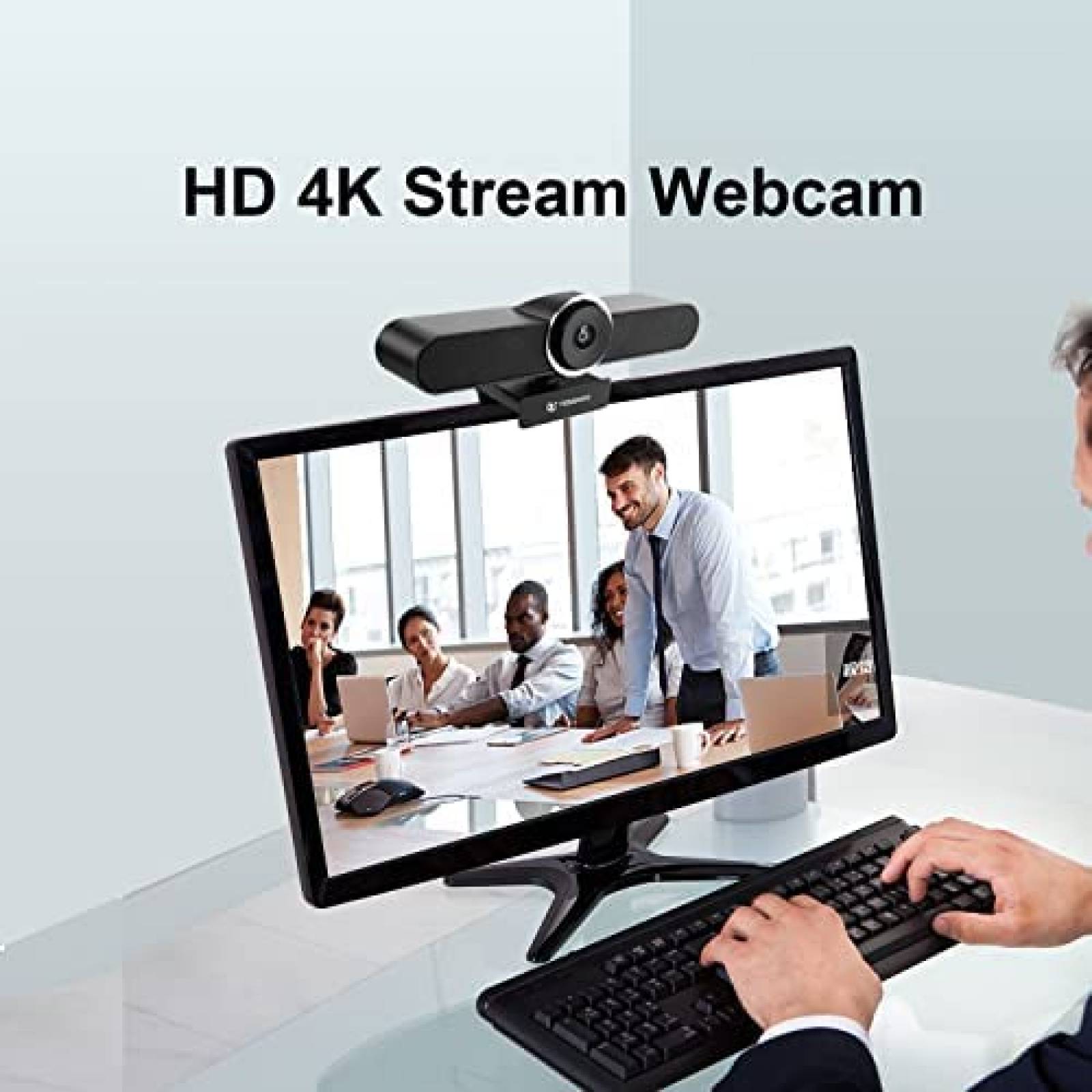 Webcam TONGVEO 4K HDR Con Zoom 1080P Microfono -Negro