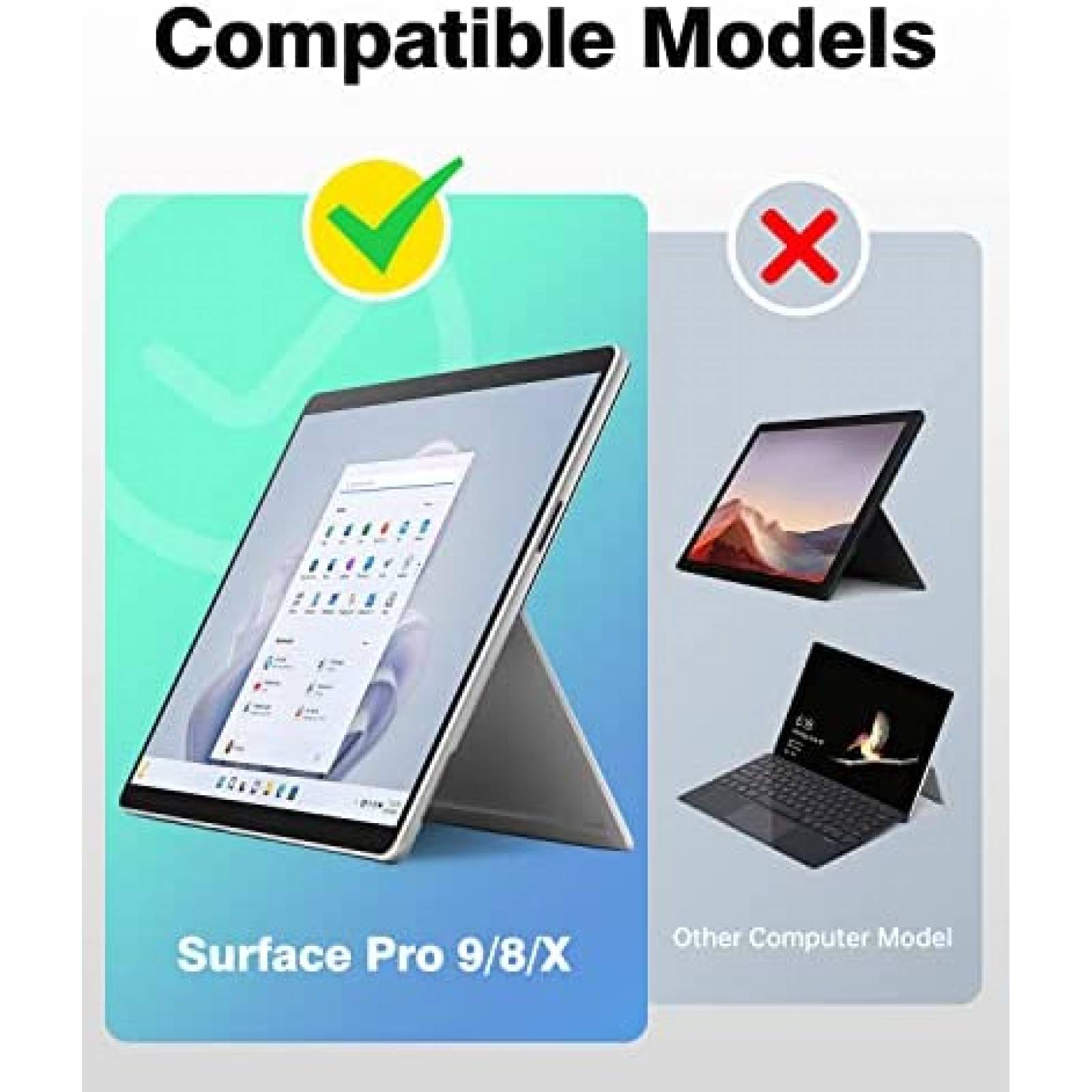 Teclado UOGIC Para Surface Pro 9 Inalambrico -Negro