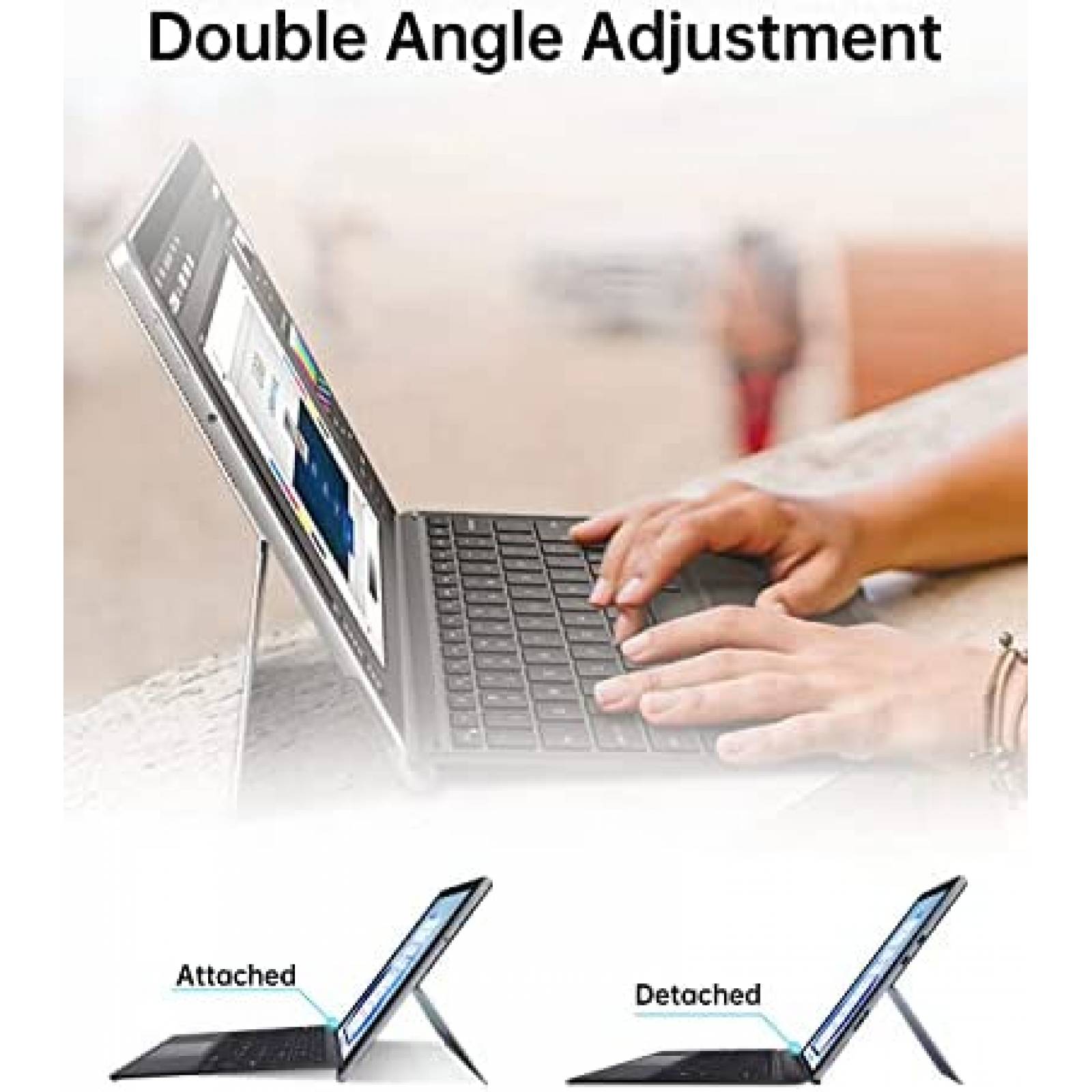 Teclado UOGIC Para Surface Pro 9 Inalambrico -Negro