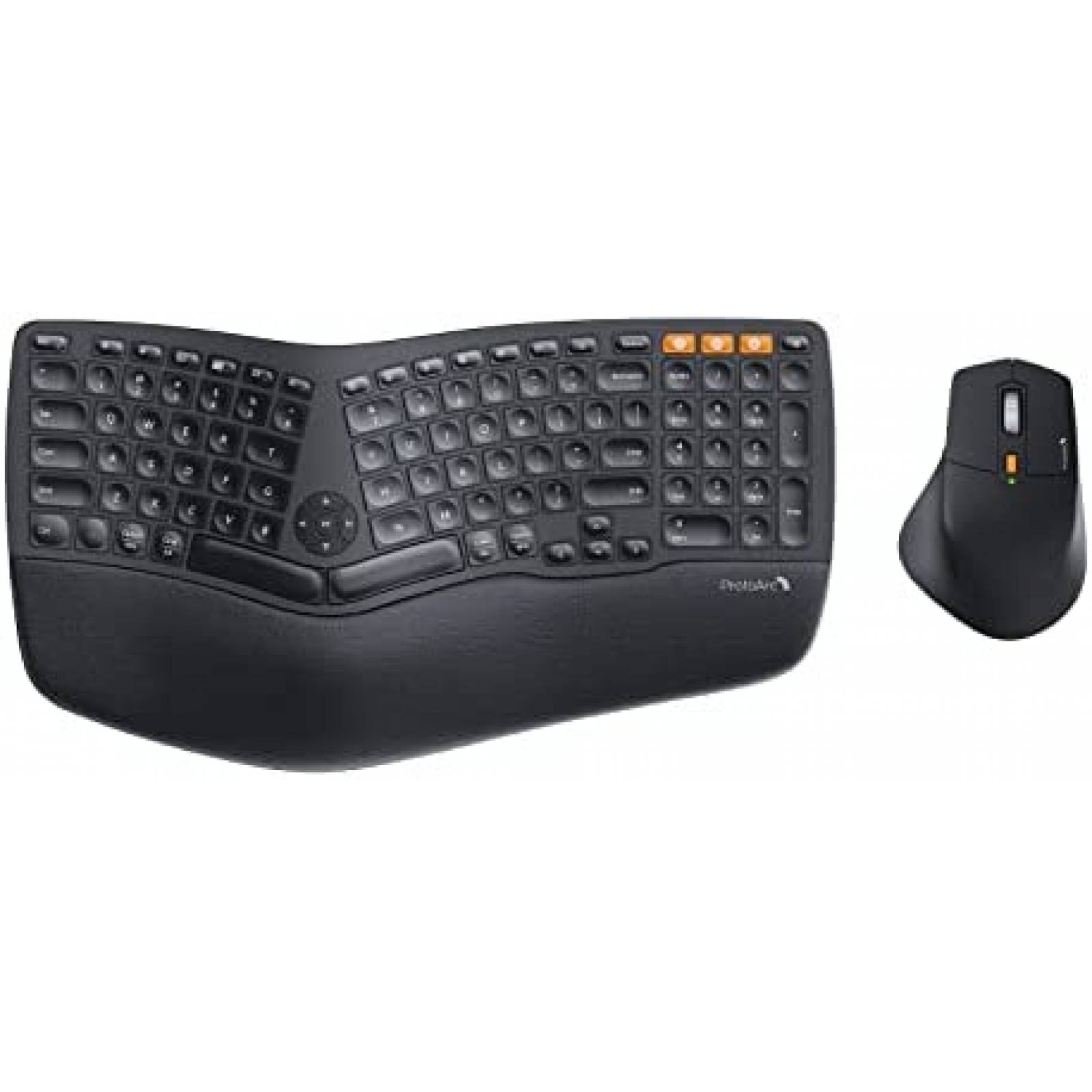 Teclado Y Mouse Gamer PROTOARC Inalambrico Ergonomico -Negro