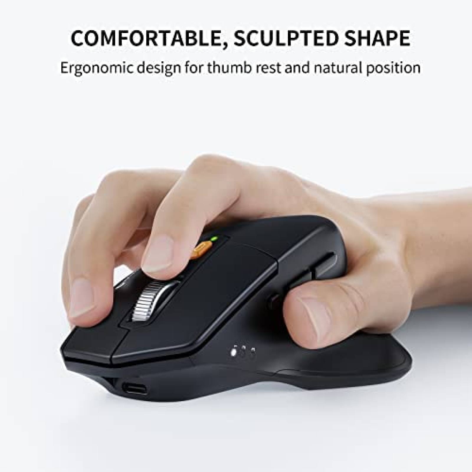 Teclado Y Mouse Gamer PROTOARC Inalambrico Ergonomico -Negro