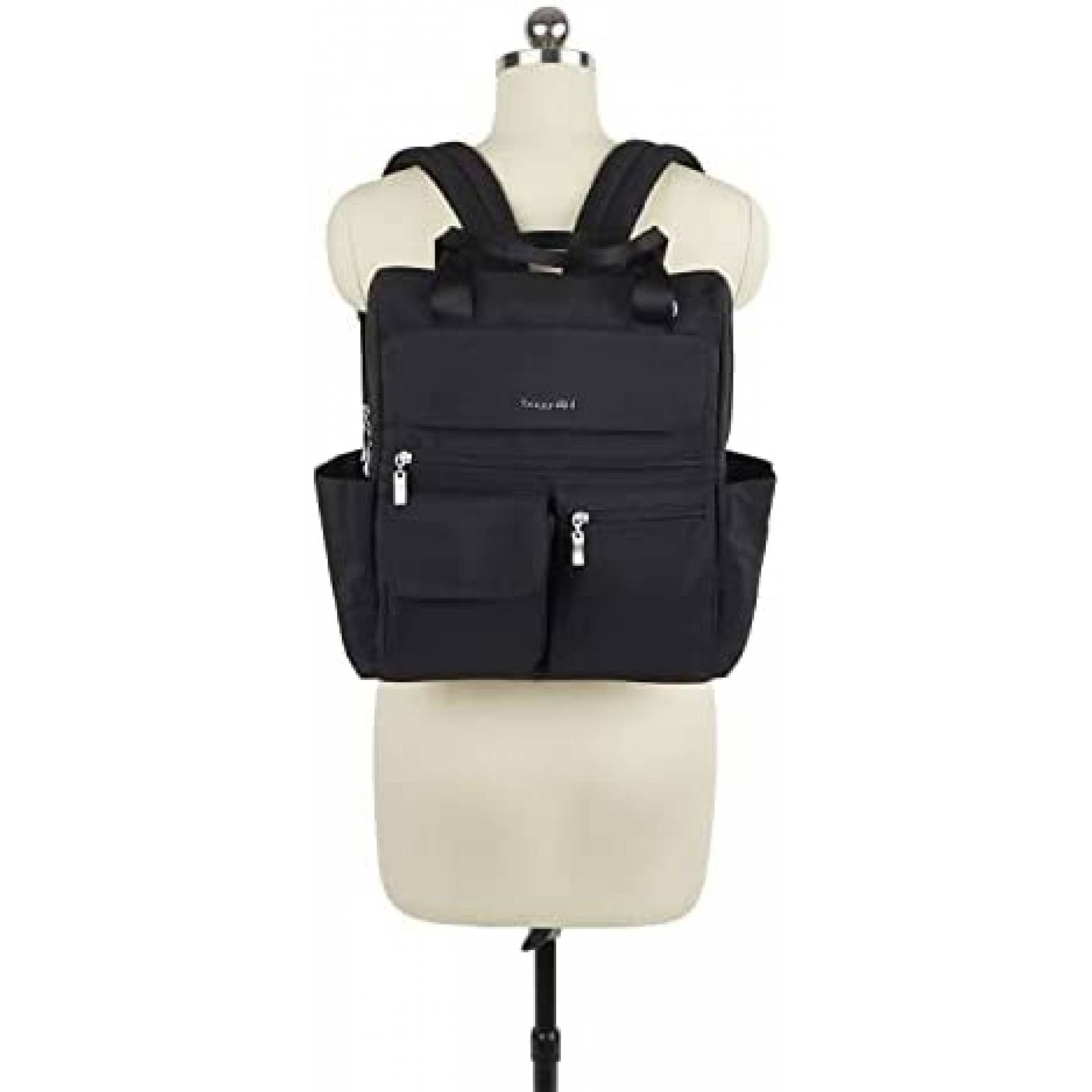 Mochila Para Laptop Baggallini 100% Nailon Correas -Negro