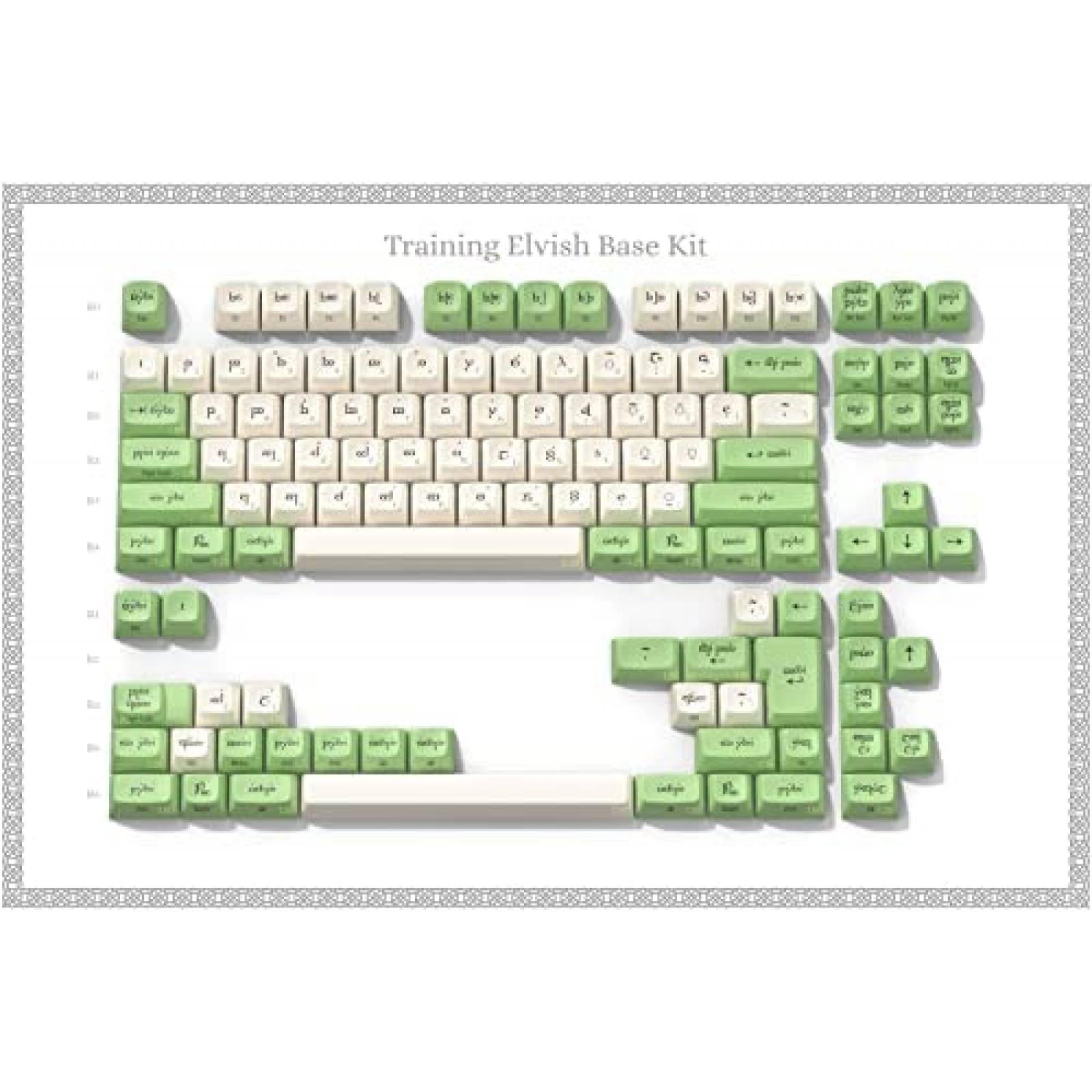 Teclado DROP MT3 Cherry MX LOTR Ergonomico -Verde