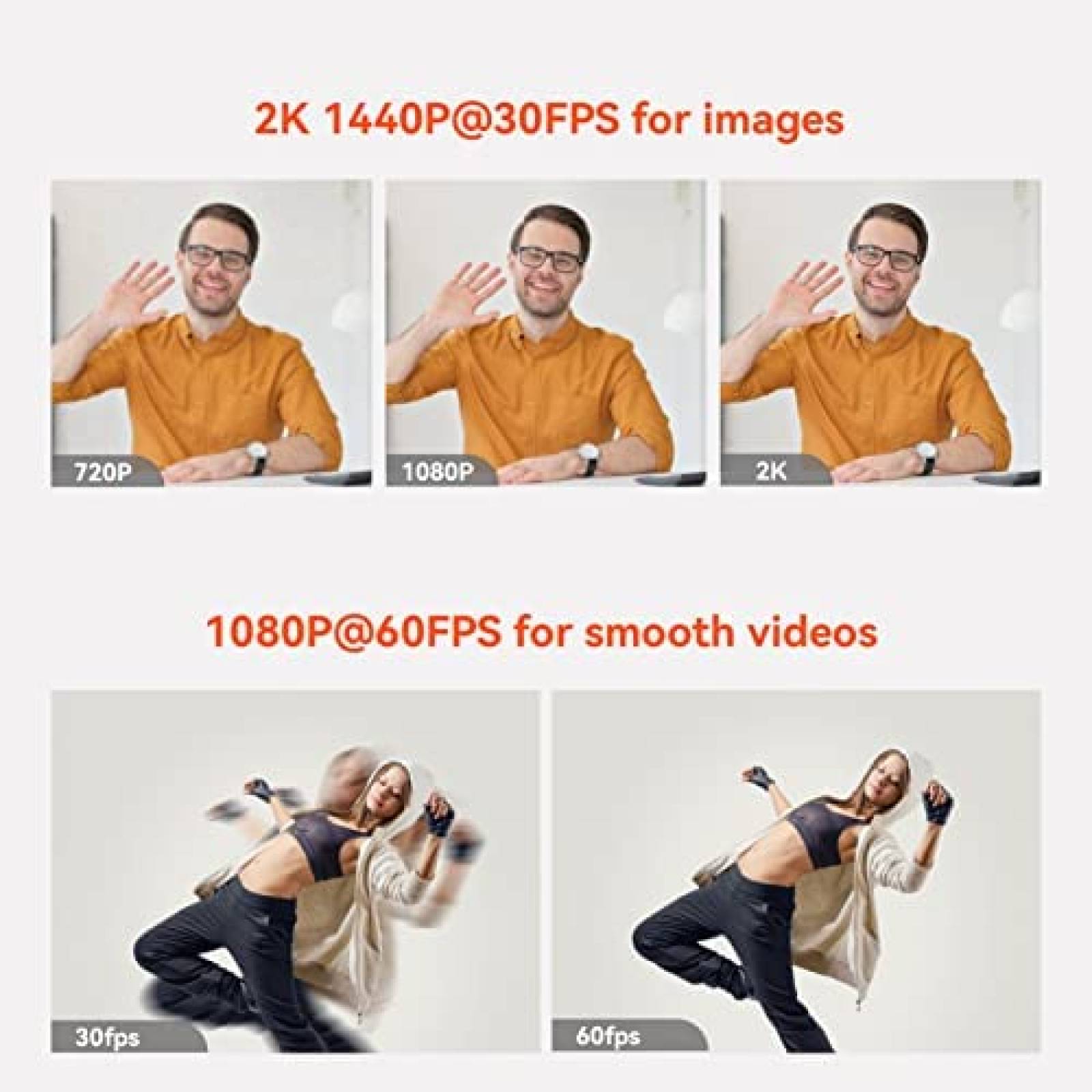 Webcam NUROUM Zoom optico 1080P Full HD USB -Negro