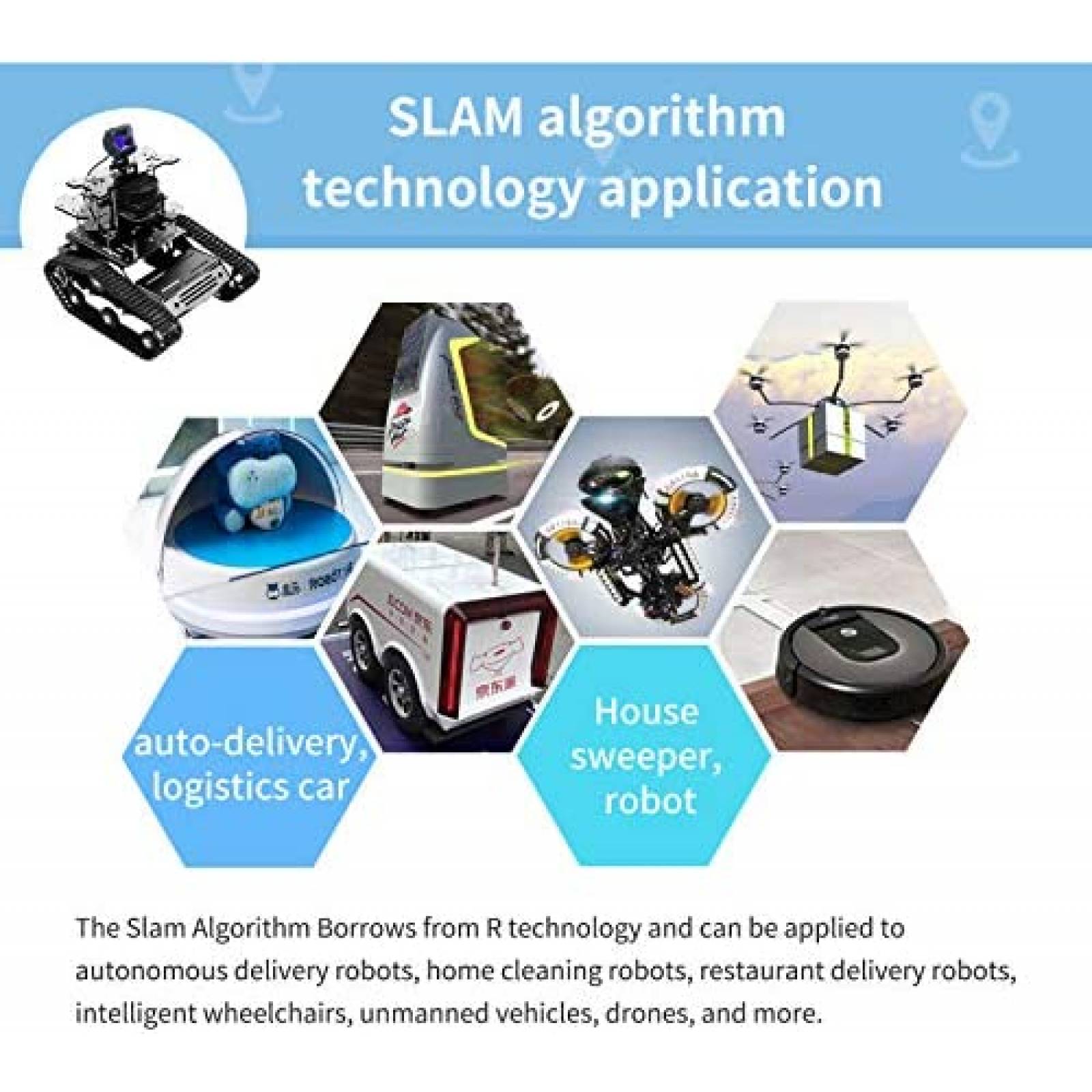 Mini Robot XiaoR Geek Con Placa Base Raspberry Pi 4B -Negro