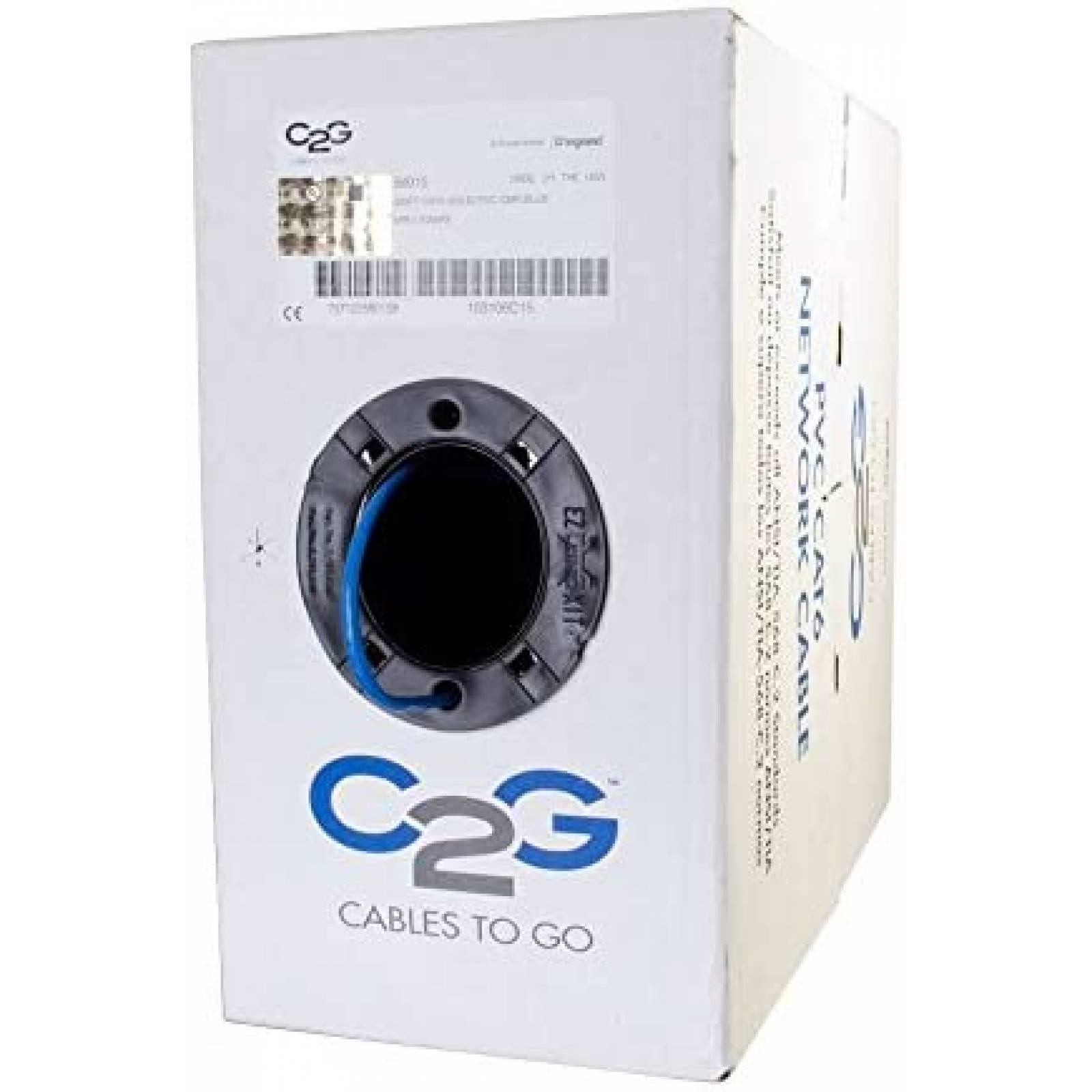 Cable Ethernet C2G 56017 Cat6 300m Sin Blindaje -Azul