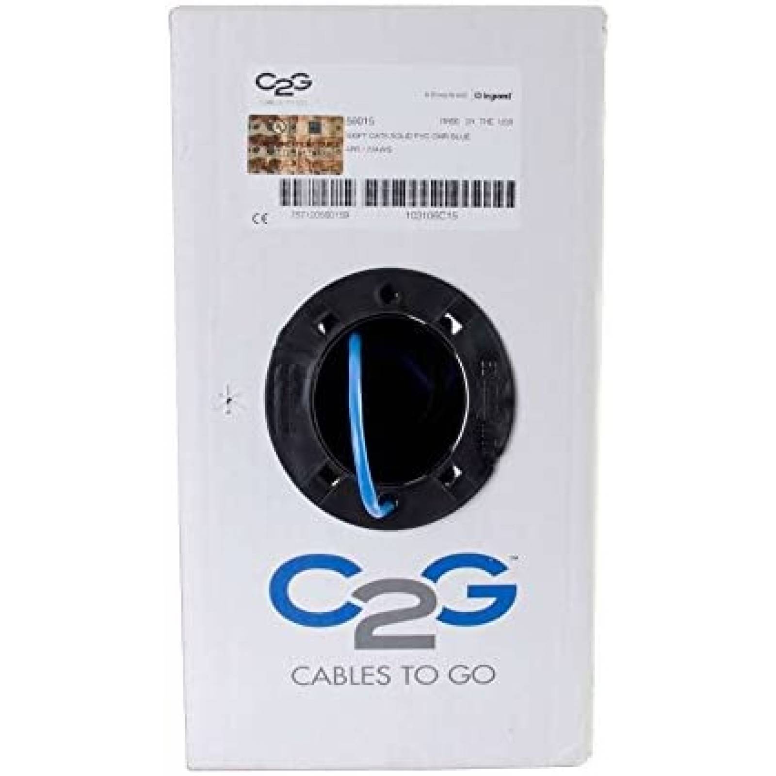 Cable Ethernet C2G 56017 Cat6 300m Sin Blindaje -Azul