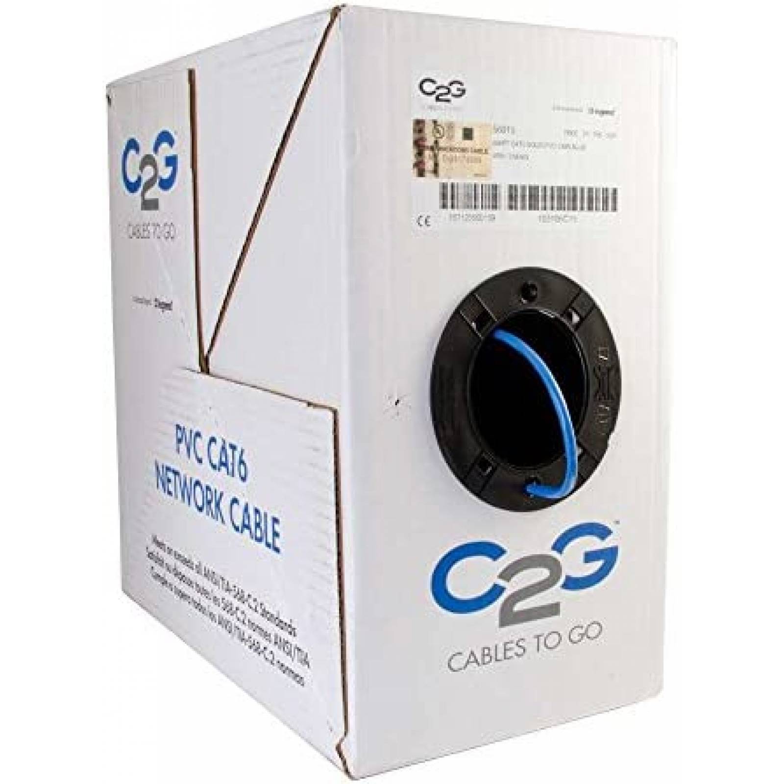 Cable Ethernet C2G 56017 Cat6 300m Sin Blindaje -Azul