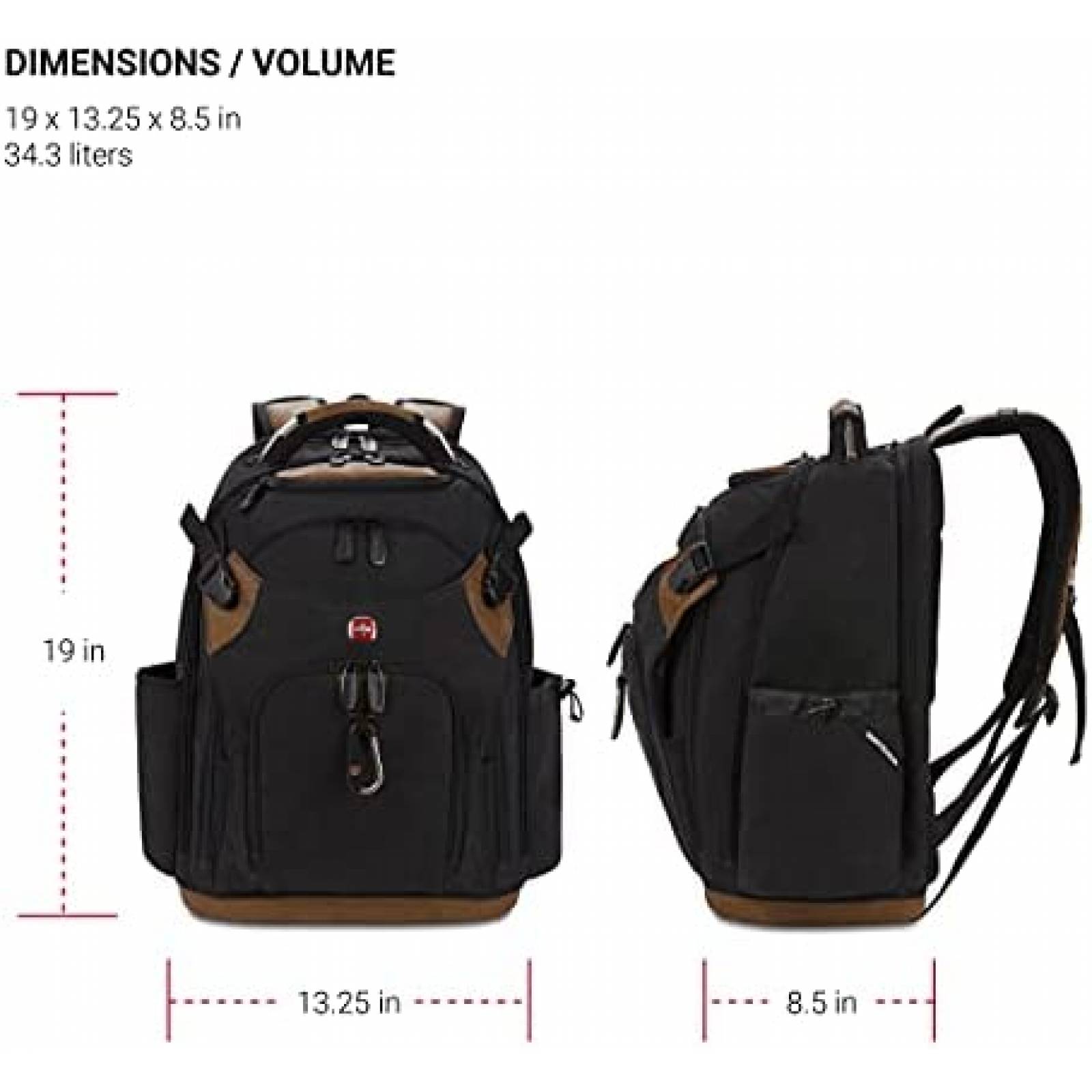 Mochila SwissGear Para Laptop Unisex Resistente -Negro