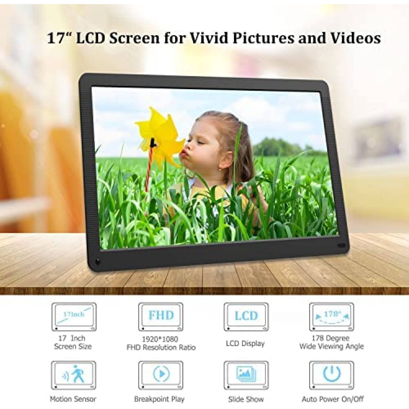 Portaretratos Digital ATATAT Touchscreen Wifi FHD -