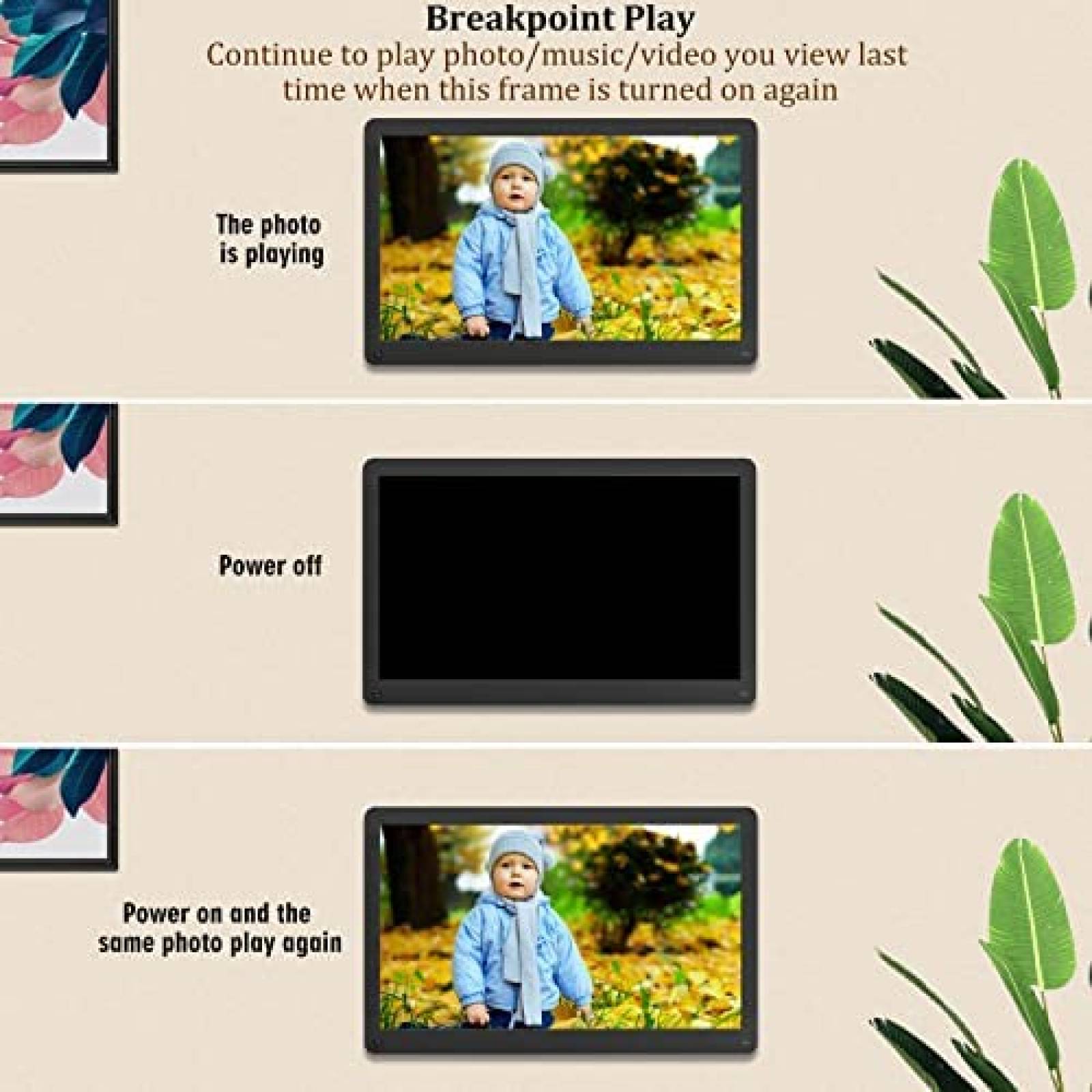 Portaretratos Digital ATATAT Touchscreen Wifi FHD -