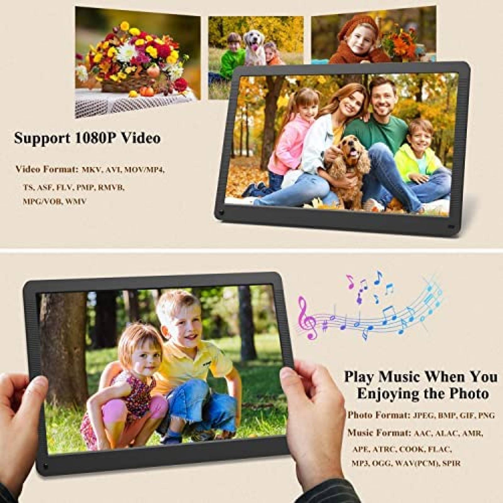 Portaretratos Digital ATATAT Touchscreen Wifi FHD -