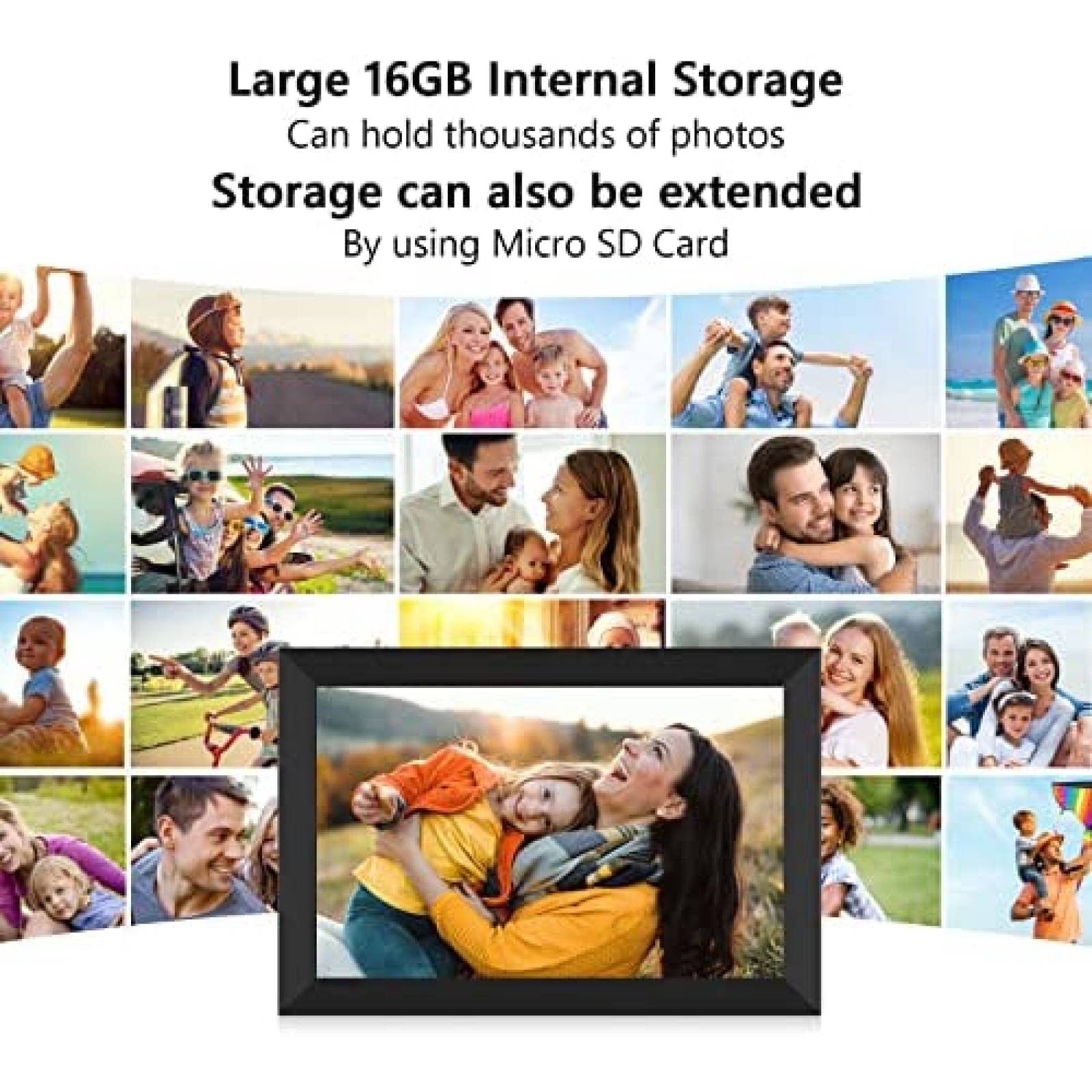 Portaretratos Digital SSA Touchscreen Wifi FHD -Negro