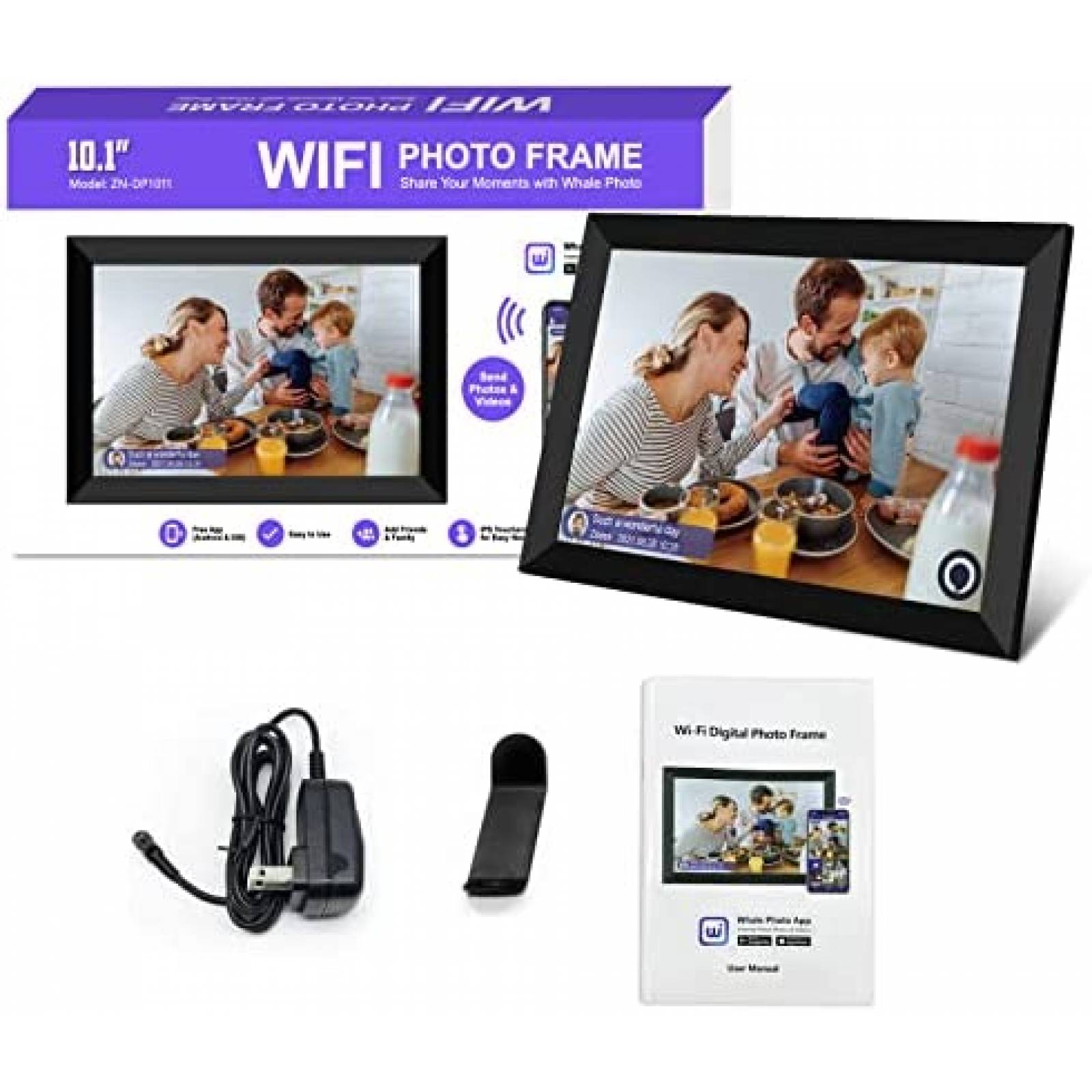 Portaretratos Digital SSA Touchscreen Wifi FHD -Negro