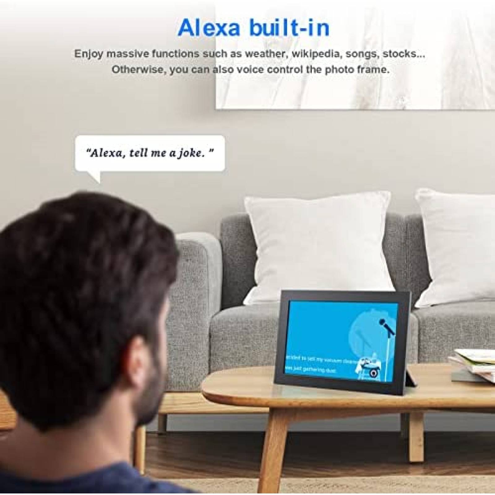 Portaretratos Digital Cambase Touchscreen Wifi FHD -Negro