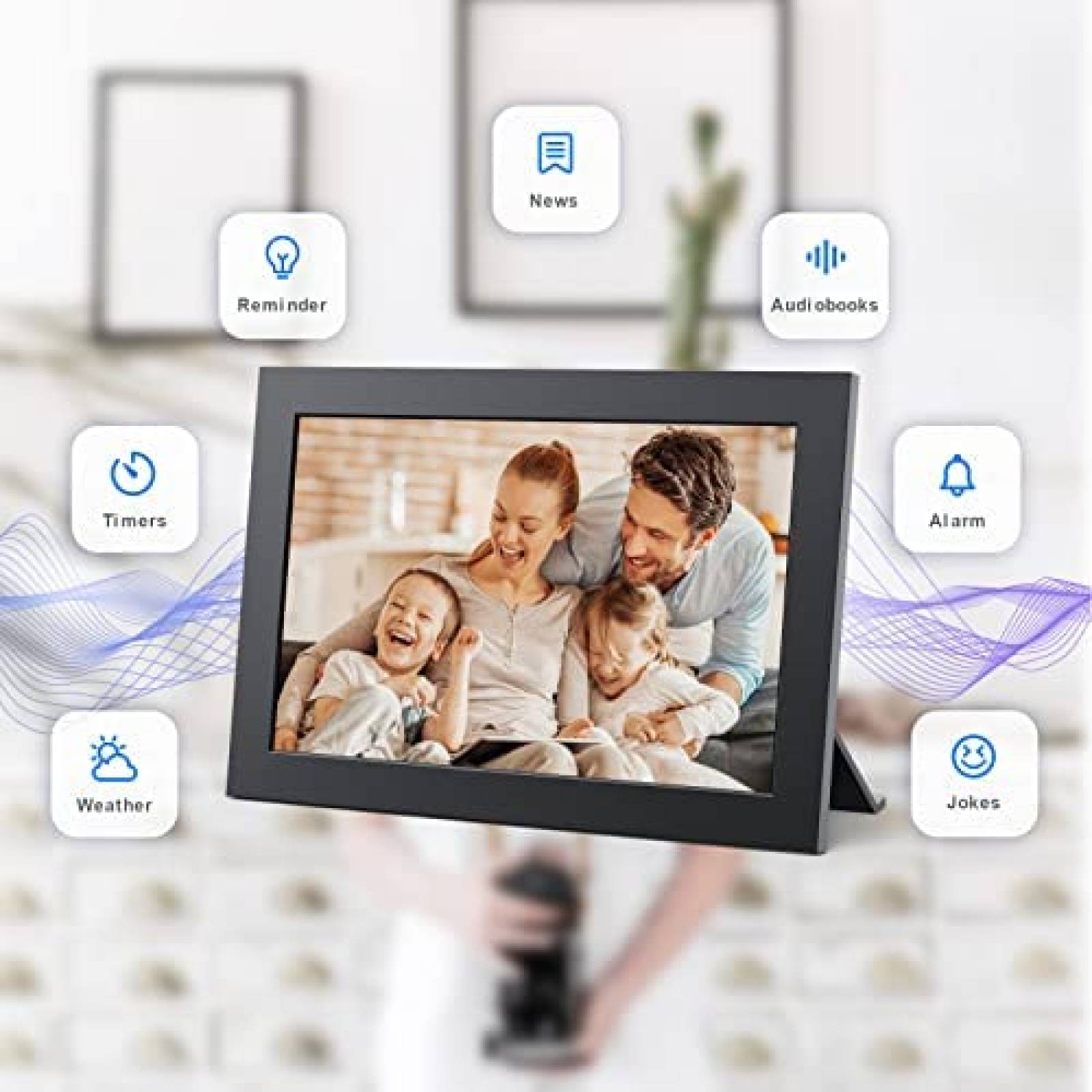 Portaretratos Digital Cambase Touchscreen Wifi FHD -Negro