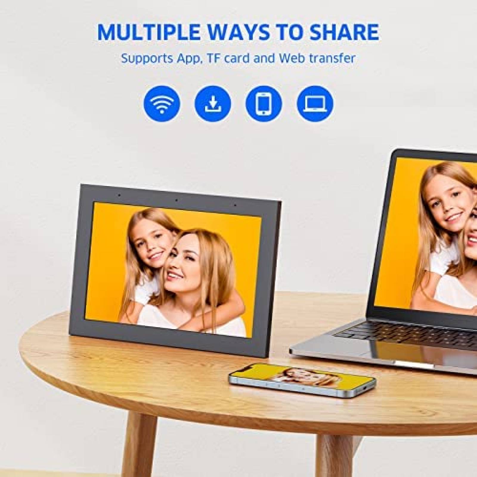 Portaretratos Digital Cambase Touchscreen Wifi FHD -Negro