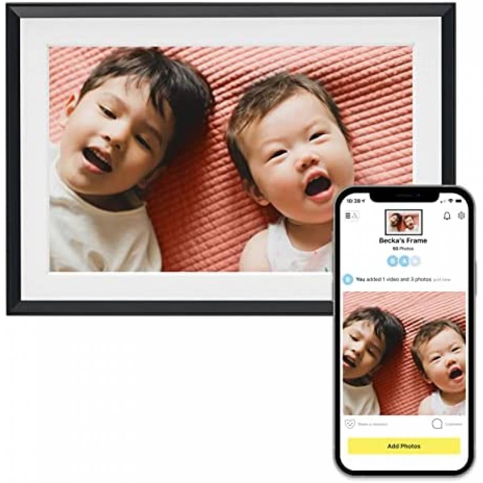 Portaretratos Digital Aura Touchscreen Wifi FHD -Negro