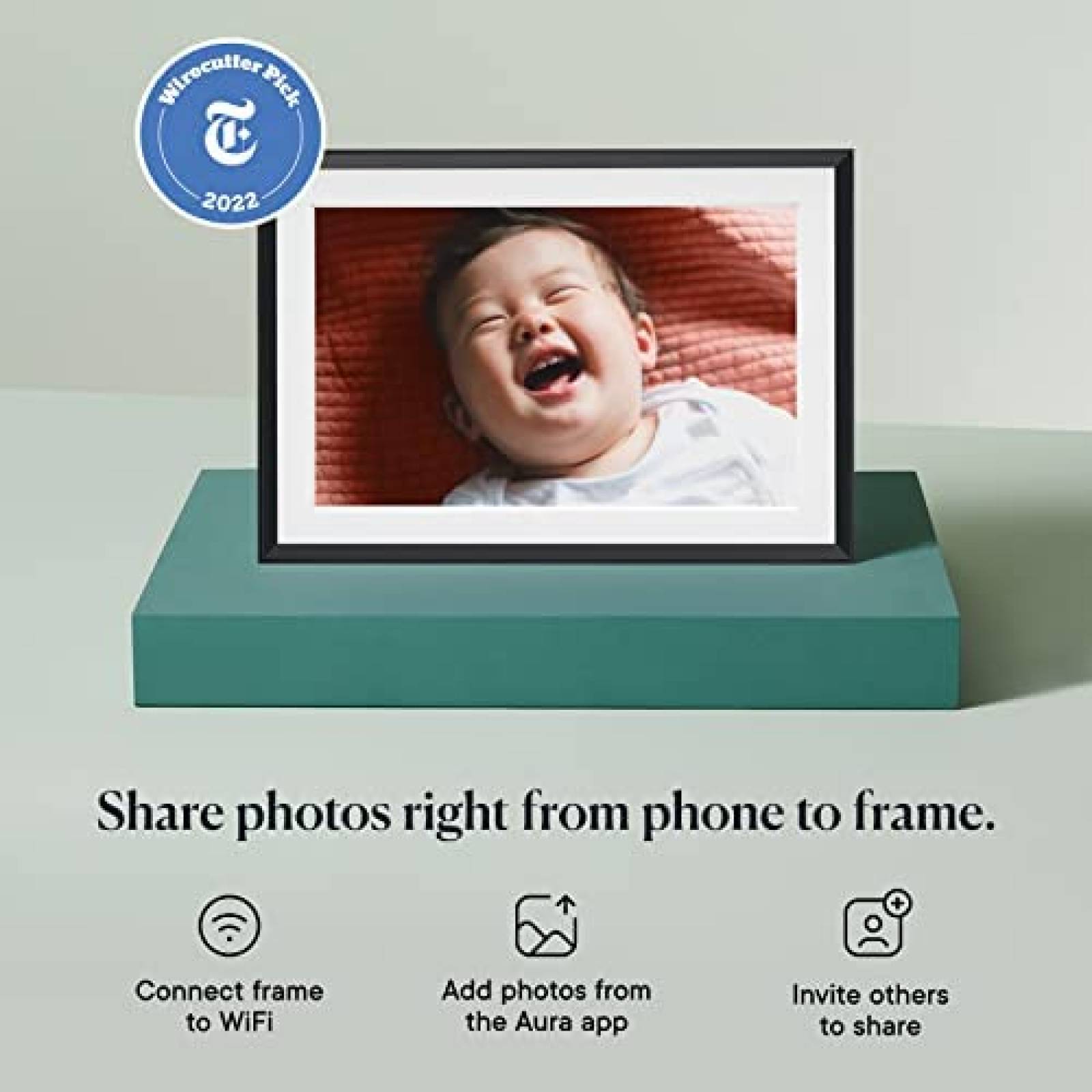 Portaretratos Digital Aura Touchscreen Wifi FHD -Negro