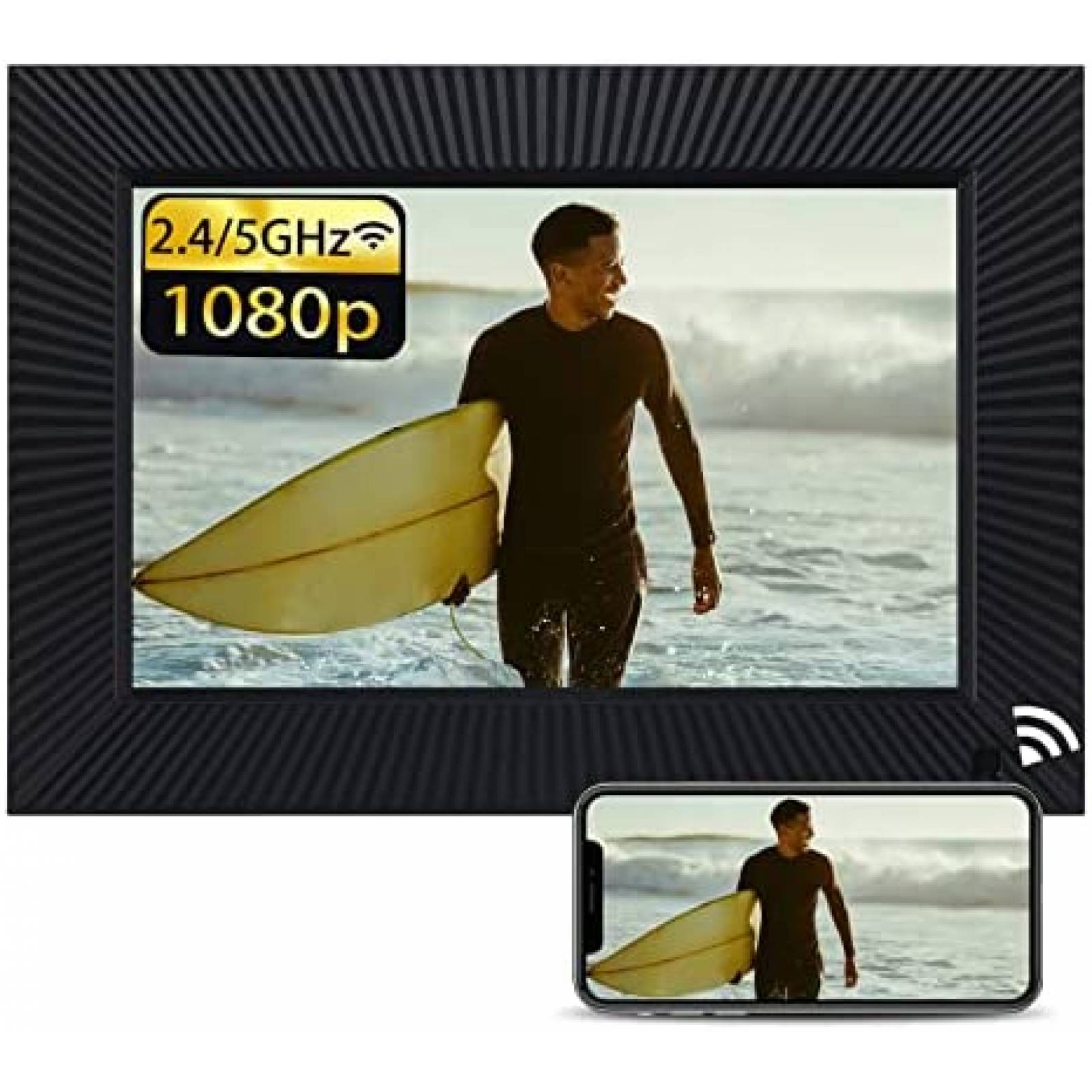 Portaretratos Digital NexFoto Touchscreen Wifi FHD Negro