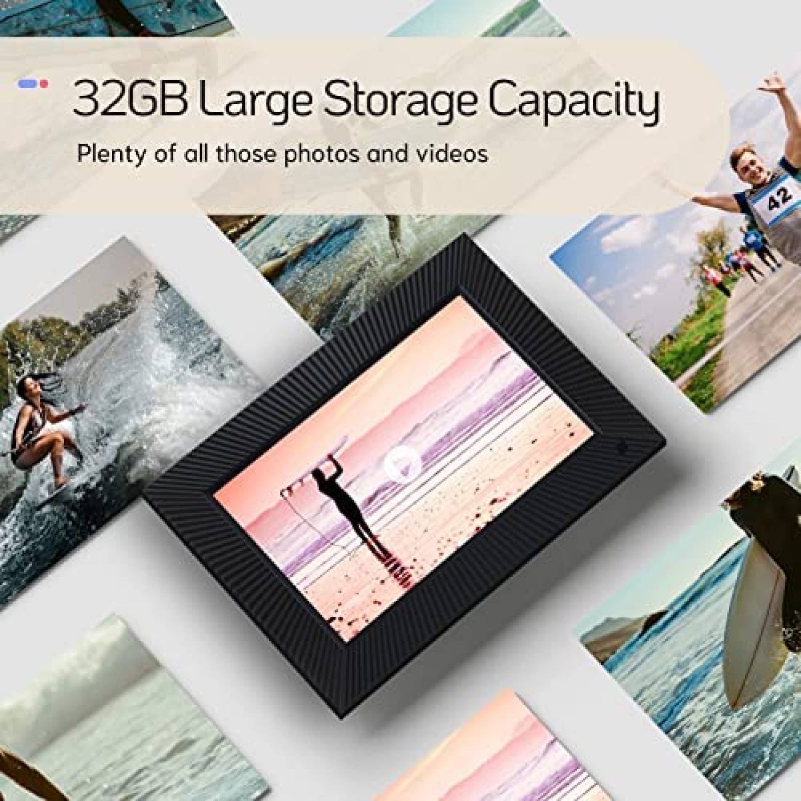 Portaretratos Digital NexFoto Touchscreen Wifi FHD Negro