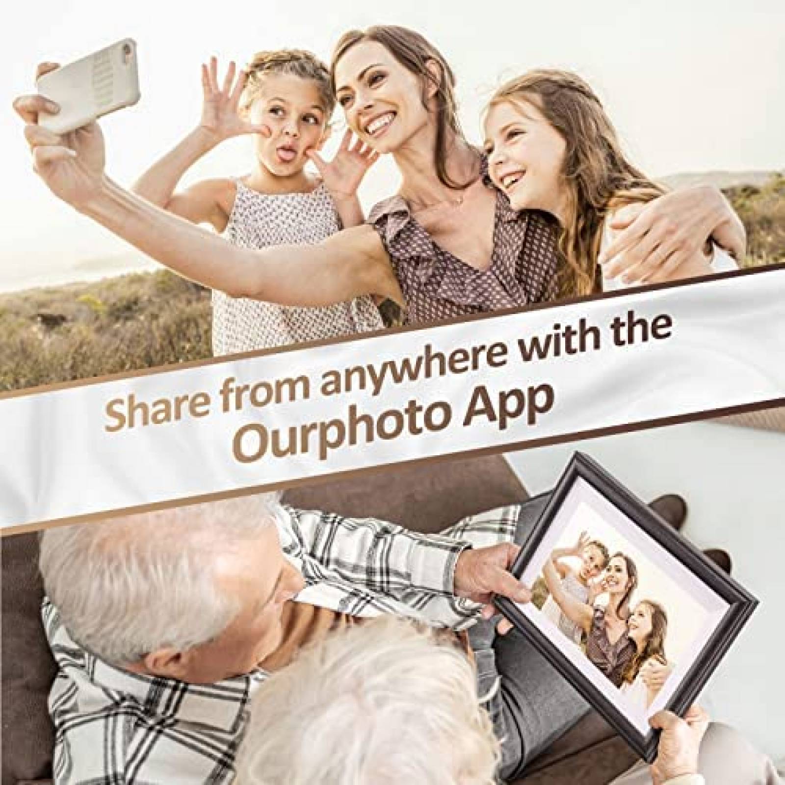 Portaretratos Digital PASTIGIO Touchscreen Wifi FHD -Gris