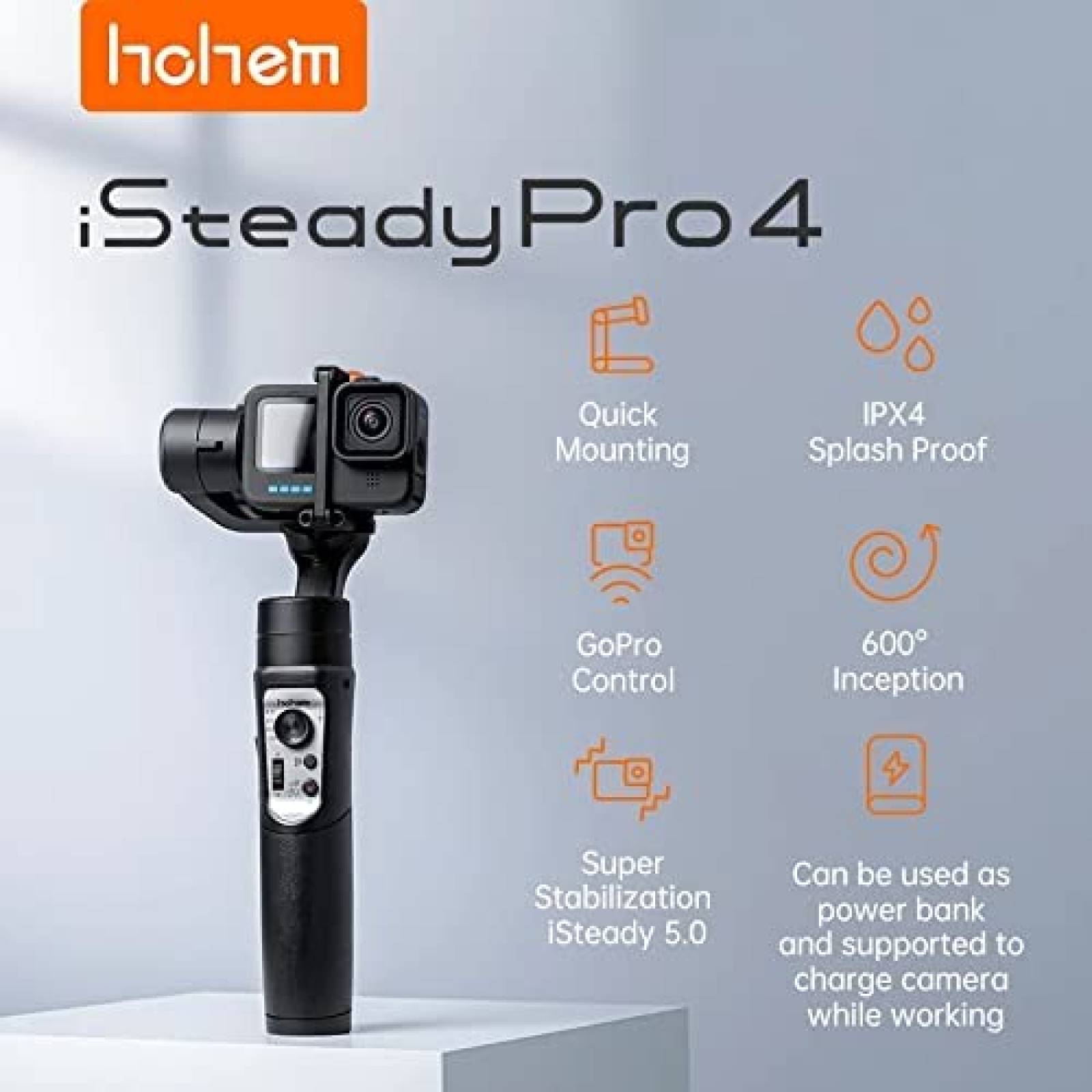 Estabilizador hohem iSteady Pro 4 para Go Pro Hero -Negro