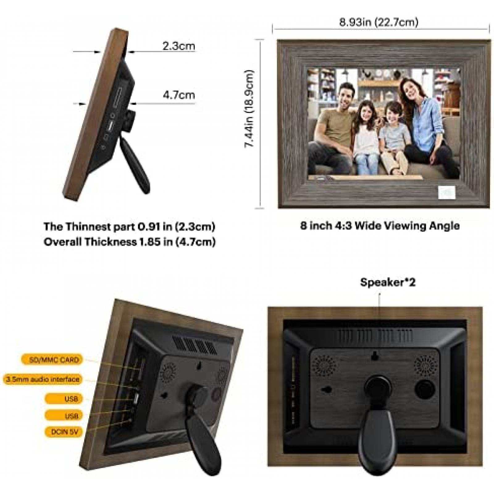Portaretratos Digital KODAK Touchscreen Wifi FHD -Negro