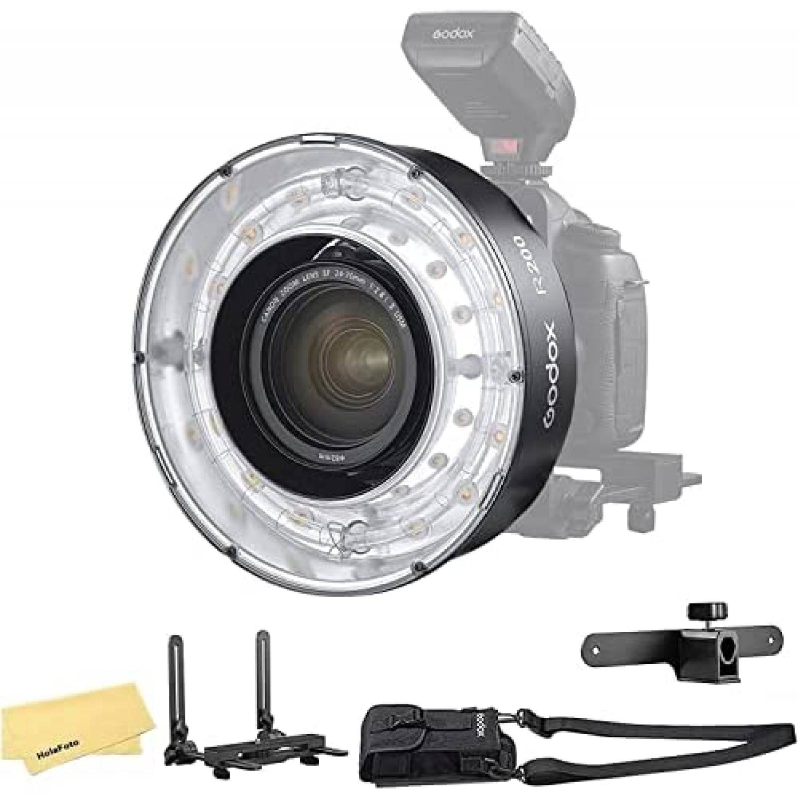 Aro de Luz para Camara Godox R200 200W con Accesorios -Negro