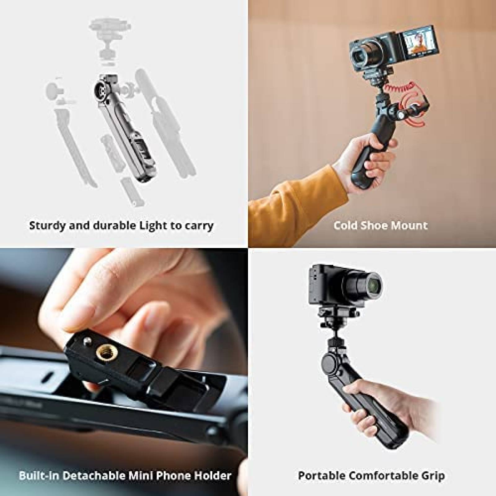 Mini tripie Pgytech Mantispod para Camara Smartphone -Negro