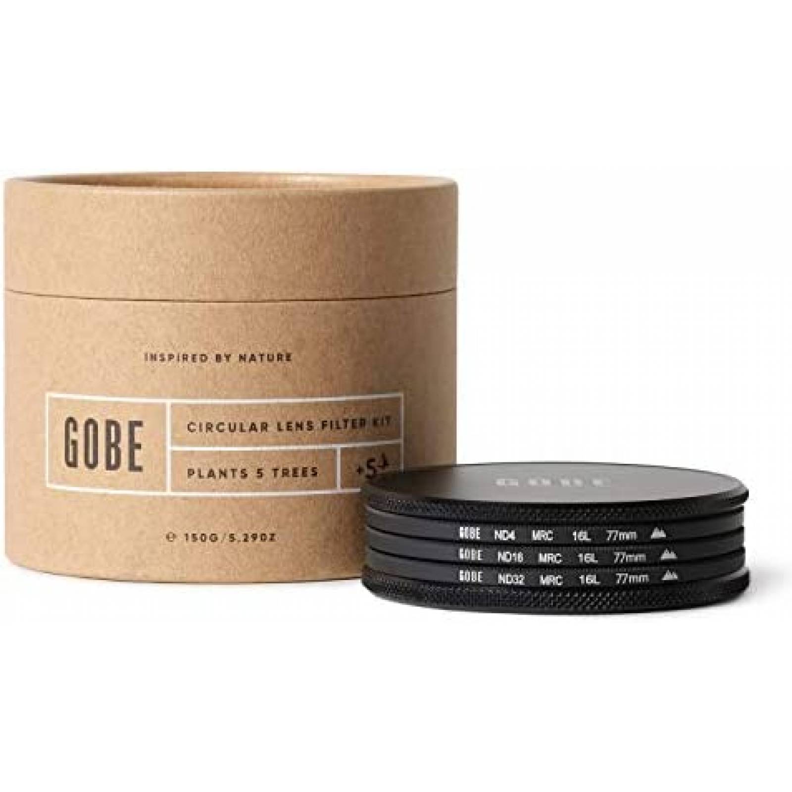 Kit Filtro ND Gobe 77mm MRC 16 ND4 ND16 ND32 -Negro