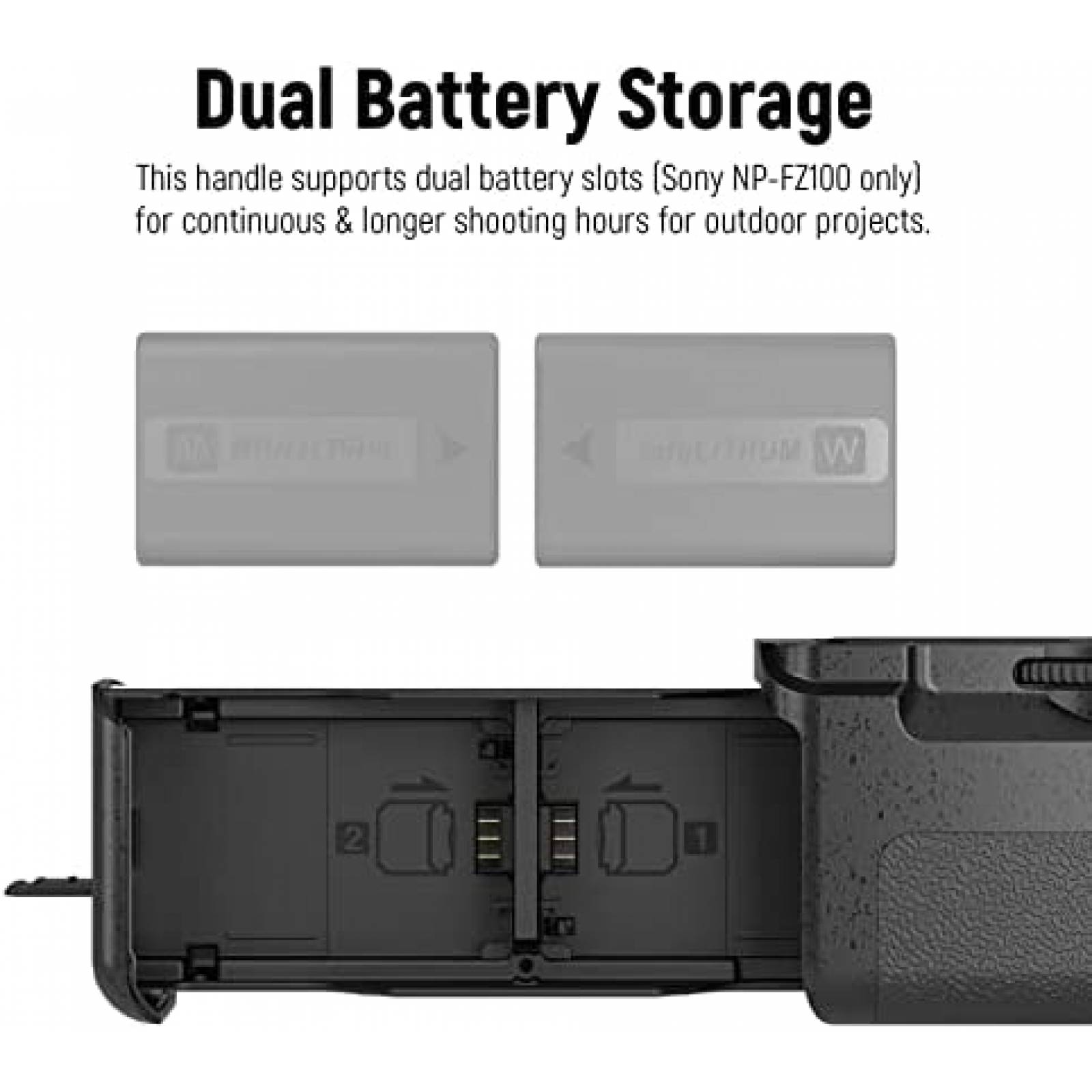 Grip para Bateria de Camara NEEWER NP-FZ100 para Sony a7R
