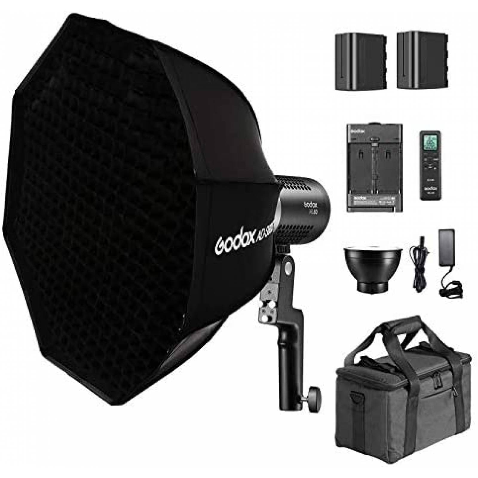 Kit de Iluminacion Godox ML60 60W Led con Filtro de Panal -N