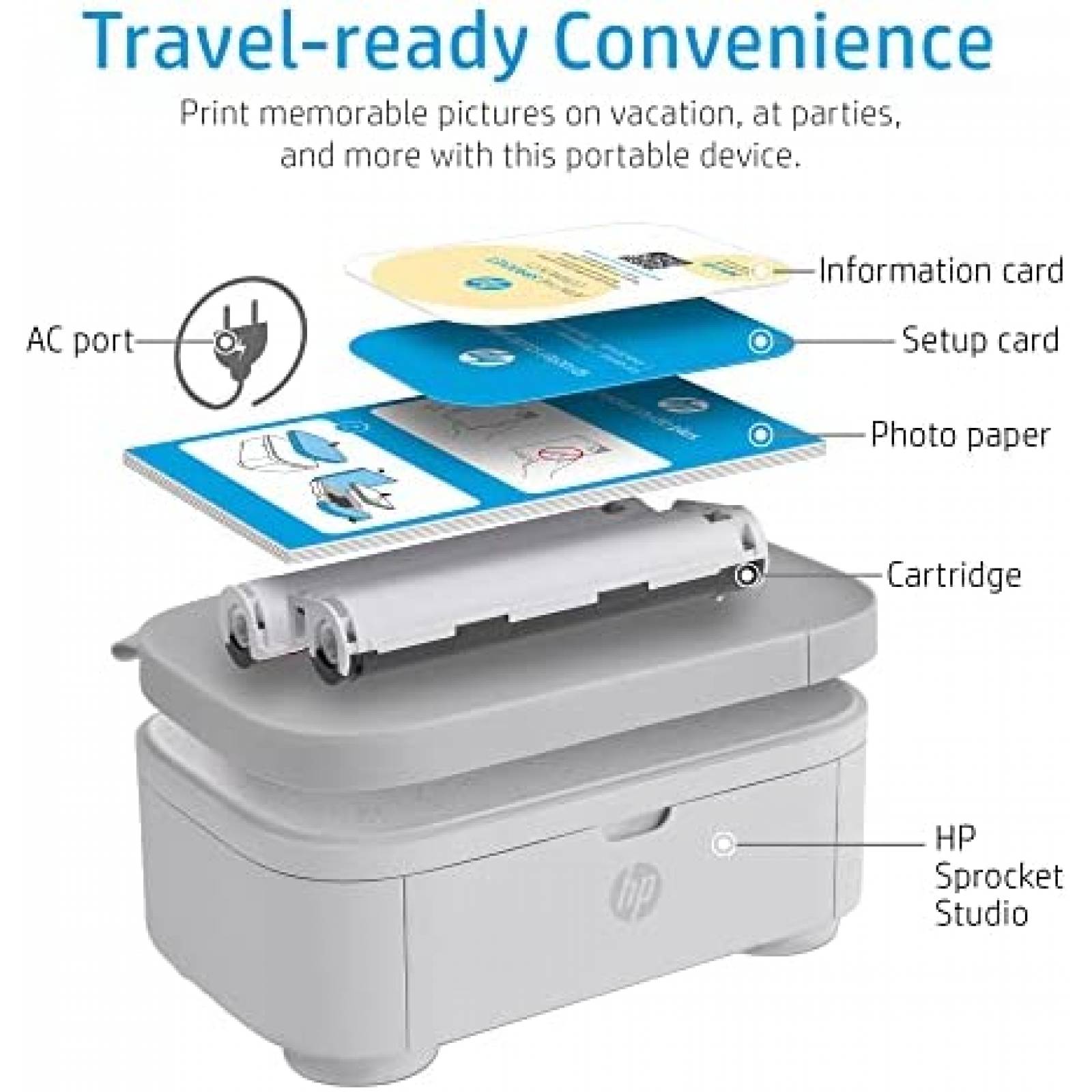 Impresora de Fotos HP Sprocket Studio Plus 4x6 WiFi DYE