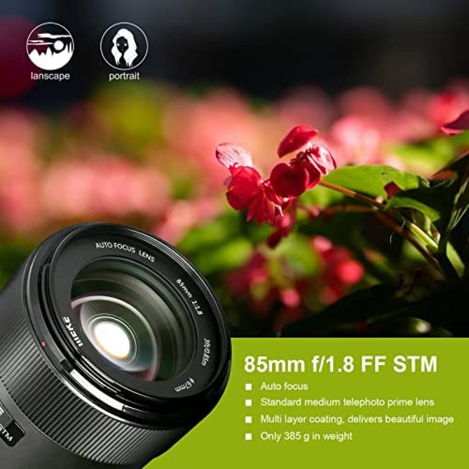 Lente para Camara sin Espejo Meike Sony E 85mm F1.8 -Negro