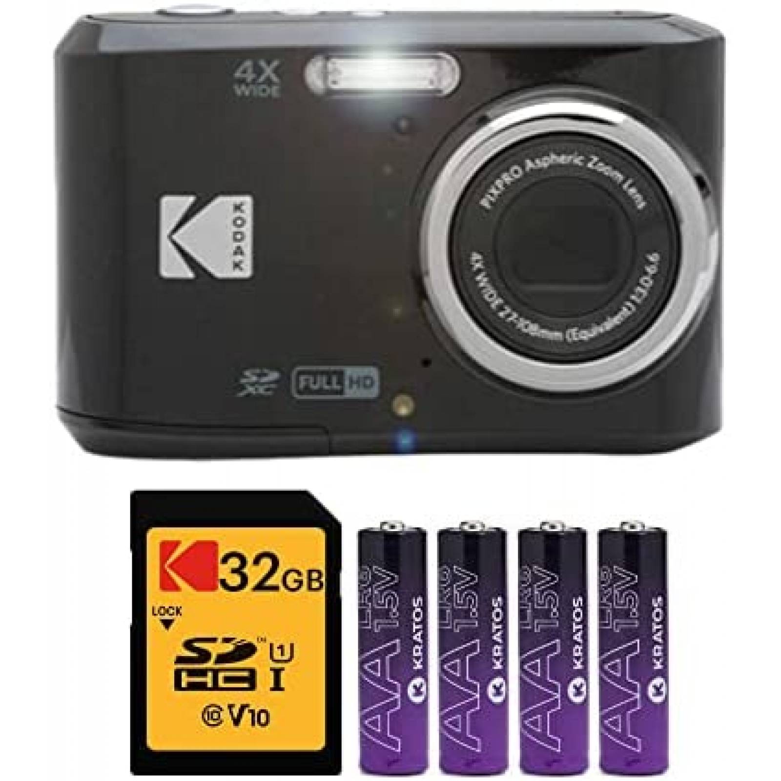Camara Kodak Pixpro fZ45 32GB SD con Accesorios -Negro