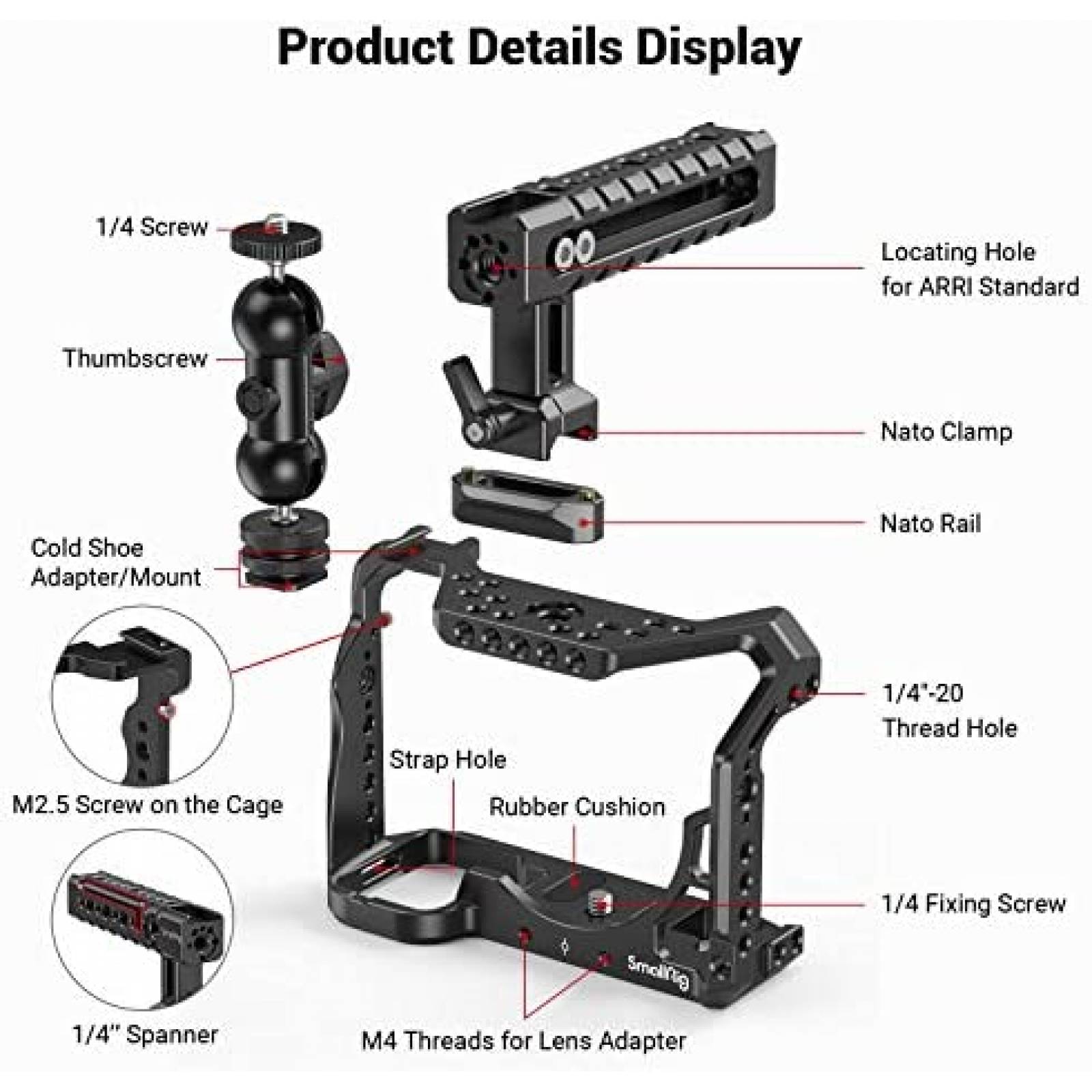 Kit Jaula para Camara SMALLRIG Para Sony A7RIII/A7III -Negr