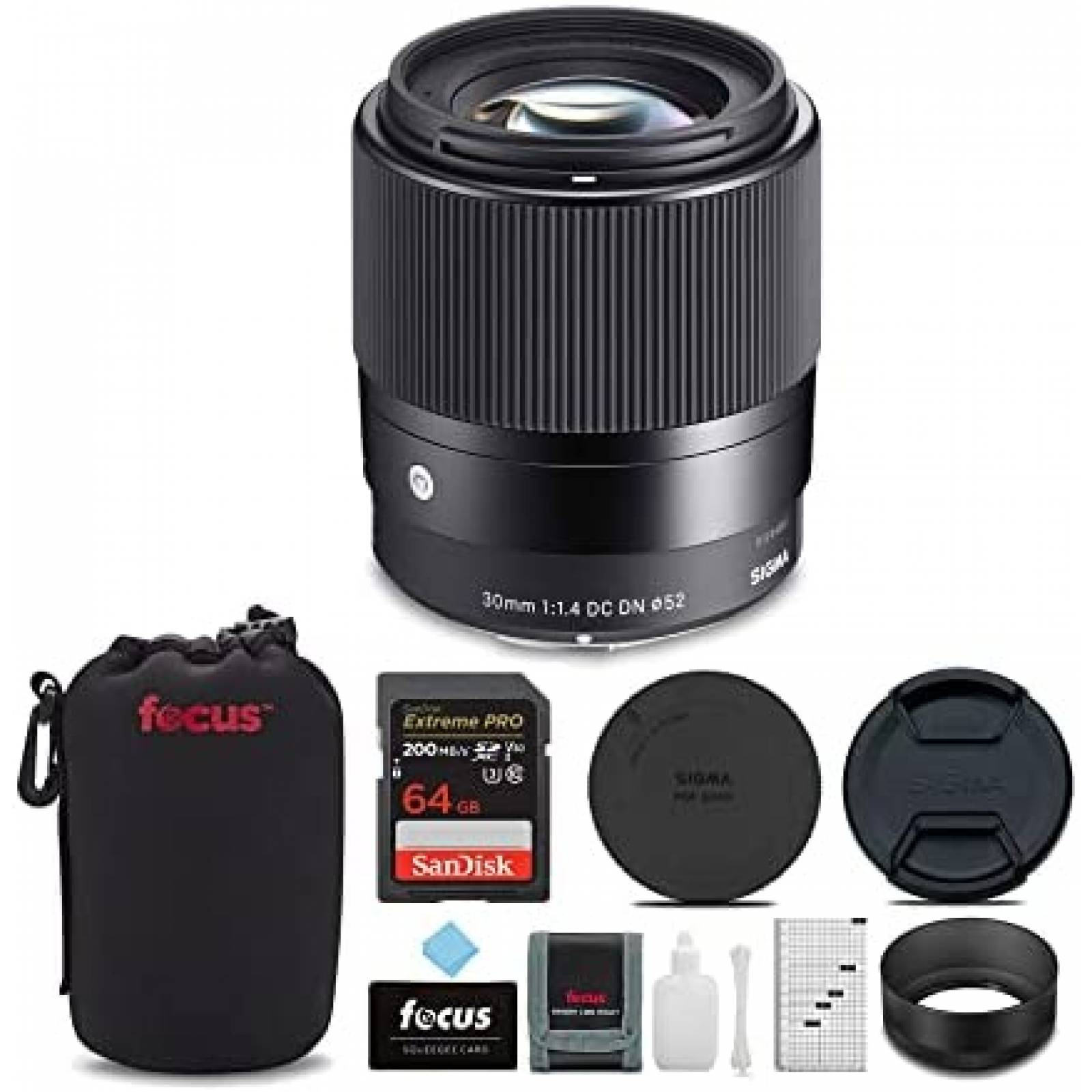 Kit de Lente Sigma 30mm f/1.4 DC DN Canon EF-M + Accesorios