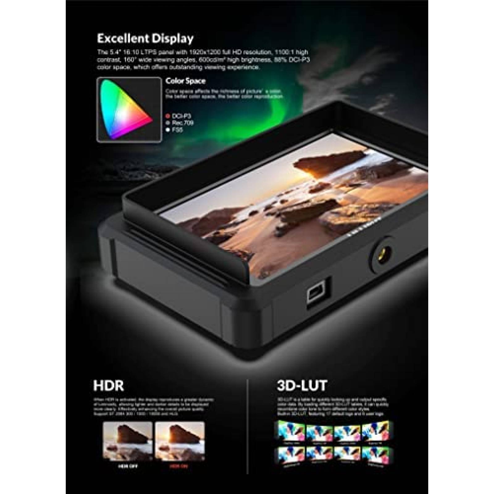 Monitor para Camara Lilliput FS5 4K HDMI DSLR Profesional