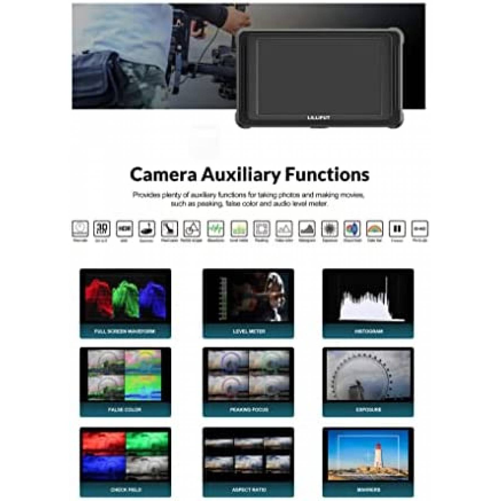 Monitor para Camara Lilliput FS5 4K HDMI DSLR Profesional