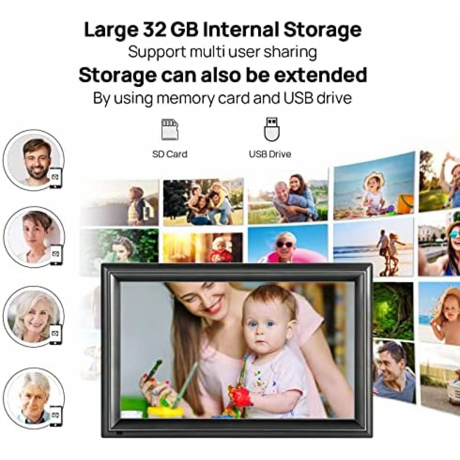 Portaretratos Digital Akimart 13.5" Tactil 3K WiFi 32 GB