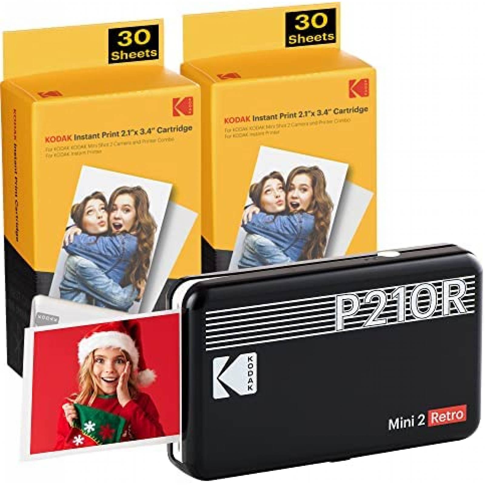 Impresora de Fotos KODAK Mini 2 Retro Incluye 60 Hojas -Ngo