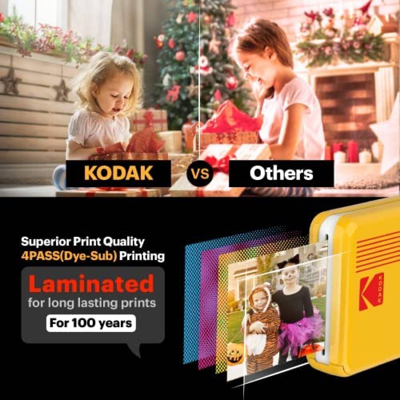 Impresora de Fotos KODAK Mini 2 Retro Incluye 60 Hojas -Ngo